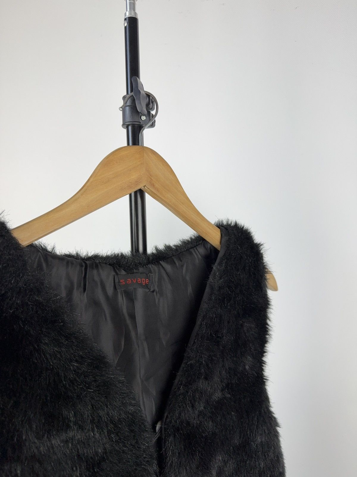 Other Vintage 90s Faux Fur Vest Japanese style Black Italy Size M / US 6-8 / IT 42-44 - 3 Thumbnail