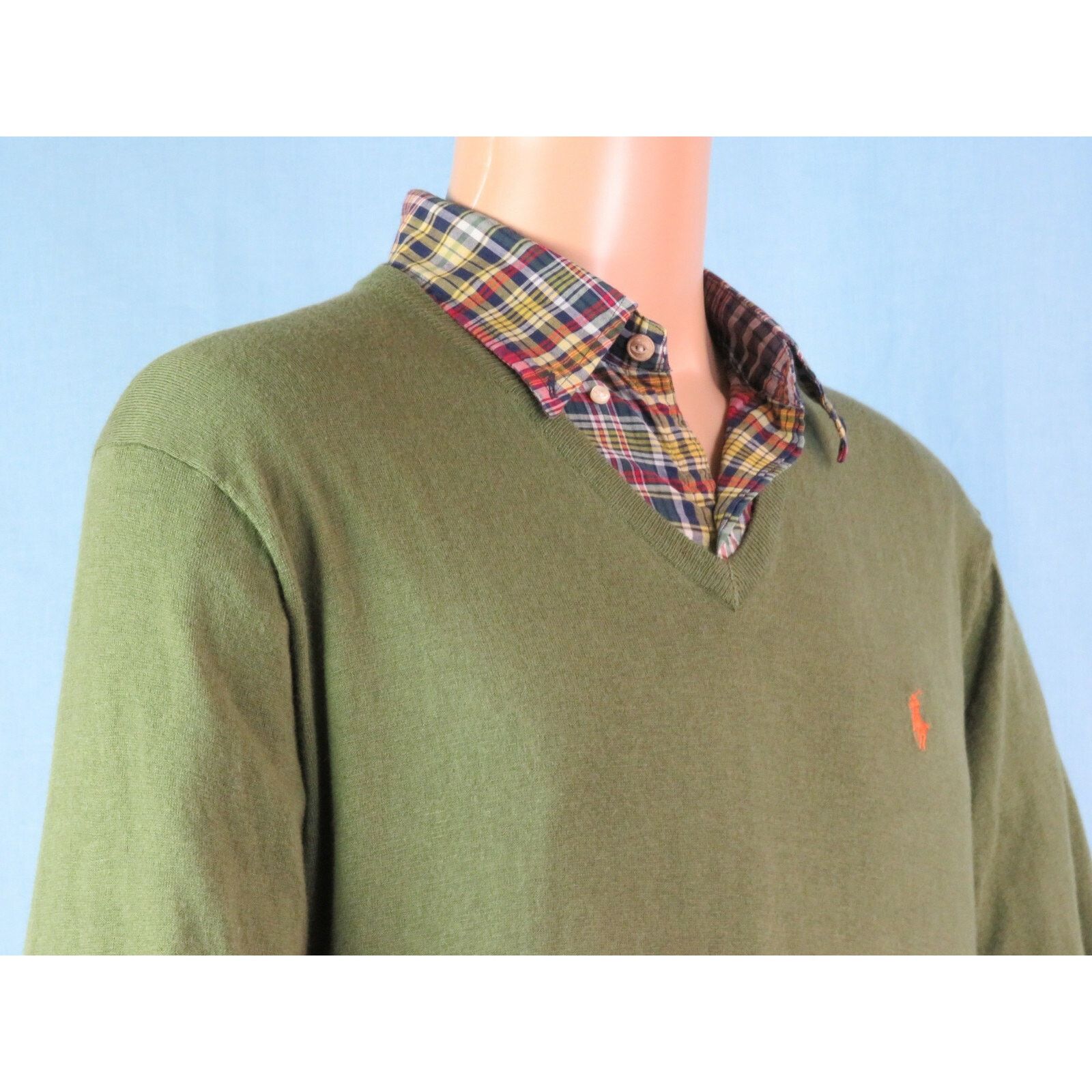 Ralph Lauren RALPH LAUREN GREEN COTTON CASHMERE LONG SLEEVE PULLOVER L Size US L / EU 52-54 / 3 - 2 Thumbnail