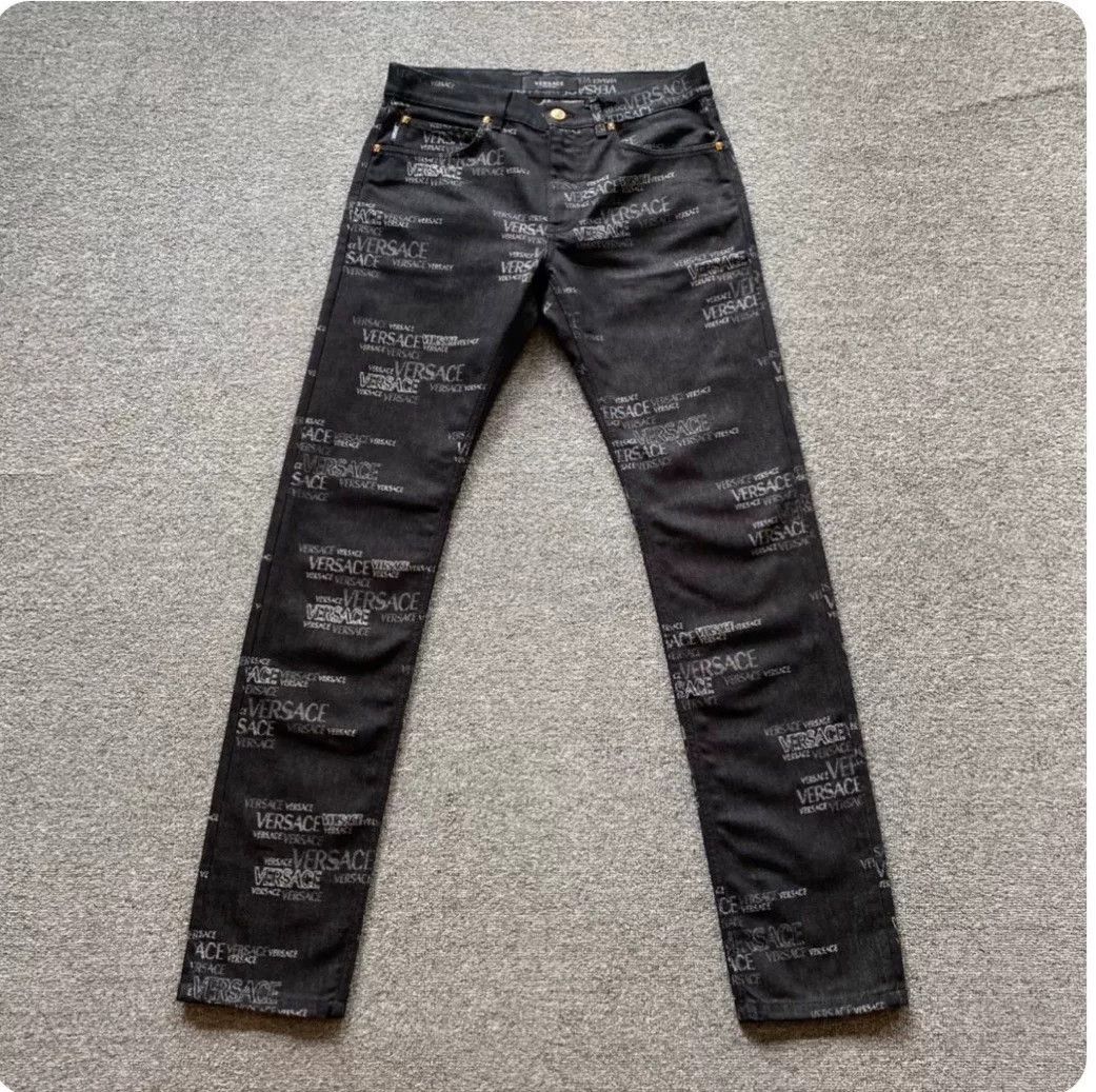 Versace VERSACE Men's Logo Jacquard Jeans Size US 38 / EU 54 - 1 Thumbnail