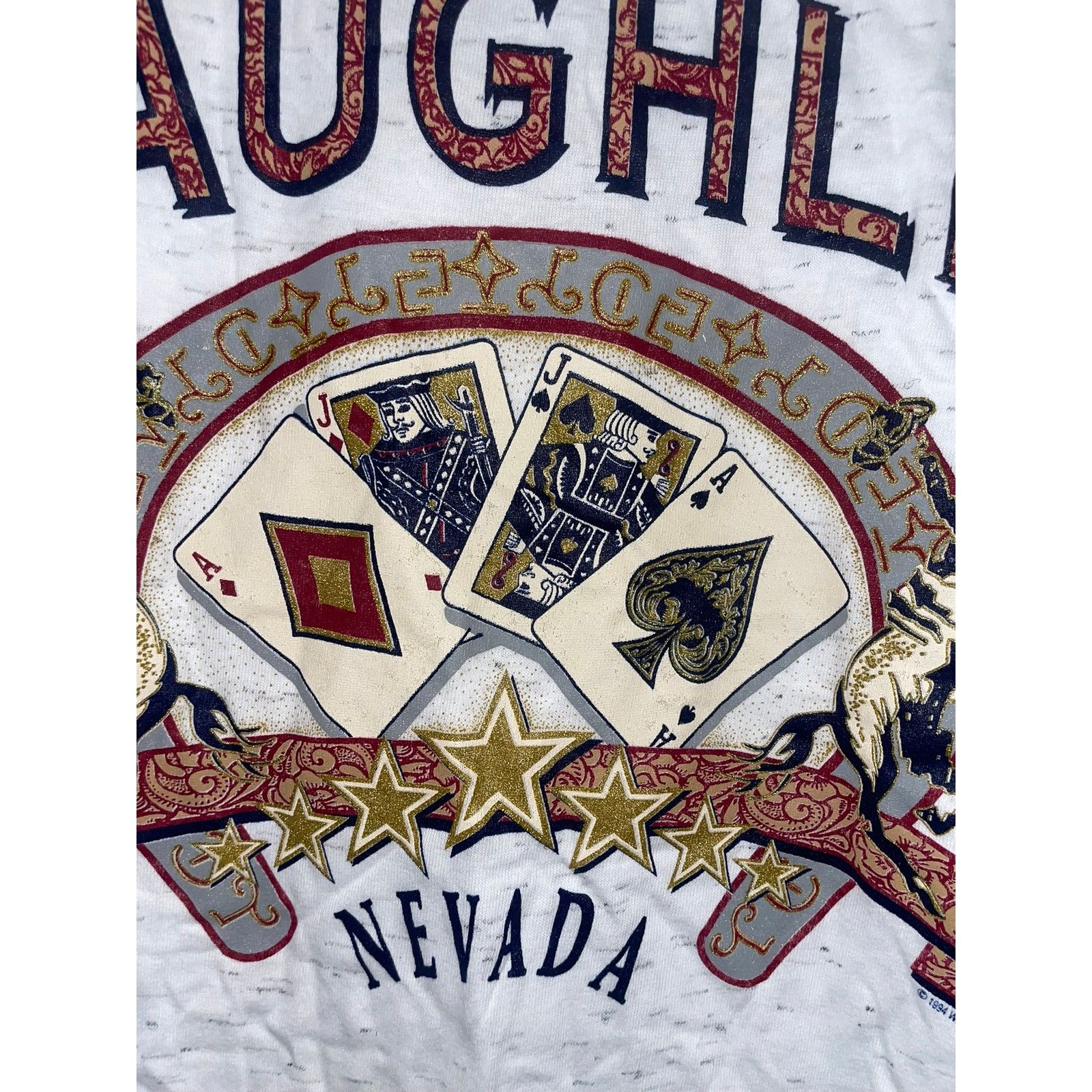 Vintage Vintage Laughlin Nevada Casino Graphic White Speckled Shirt Size US L / EU 52-54 / 3 - 3 Thumbnail