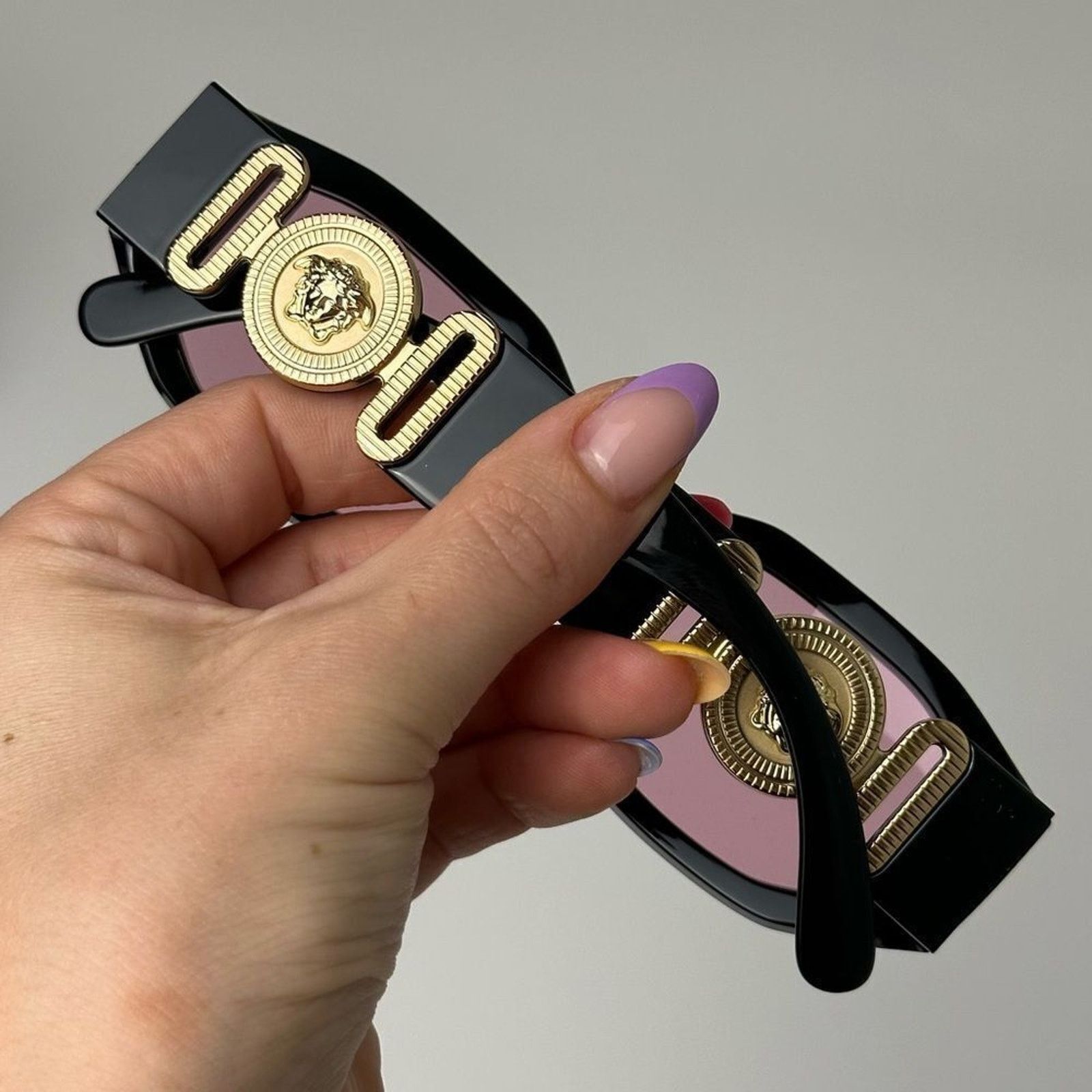 Versace BRAND NEW VERSACE VE4361 GB1/84 Black Pink Unisex Sunglasses Size ONE SIZE - 9 Thumbnail