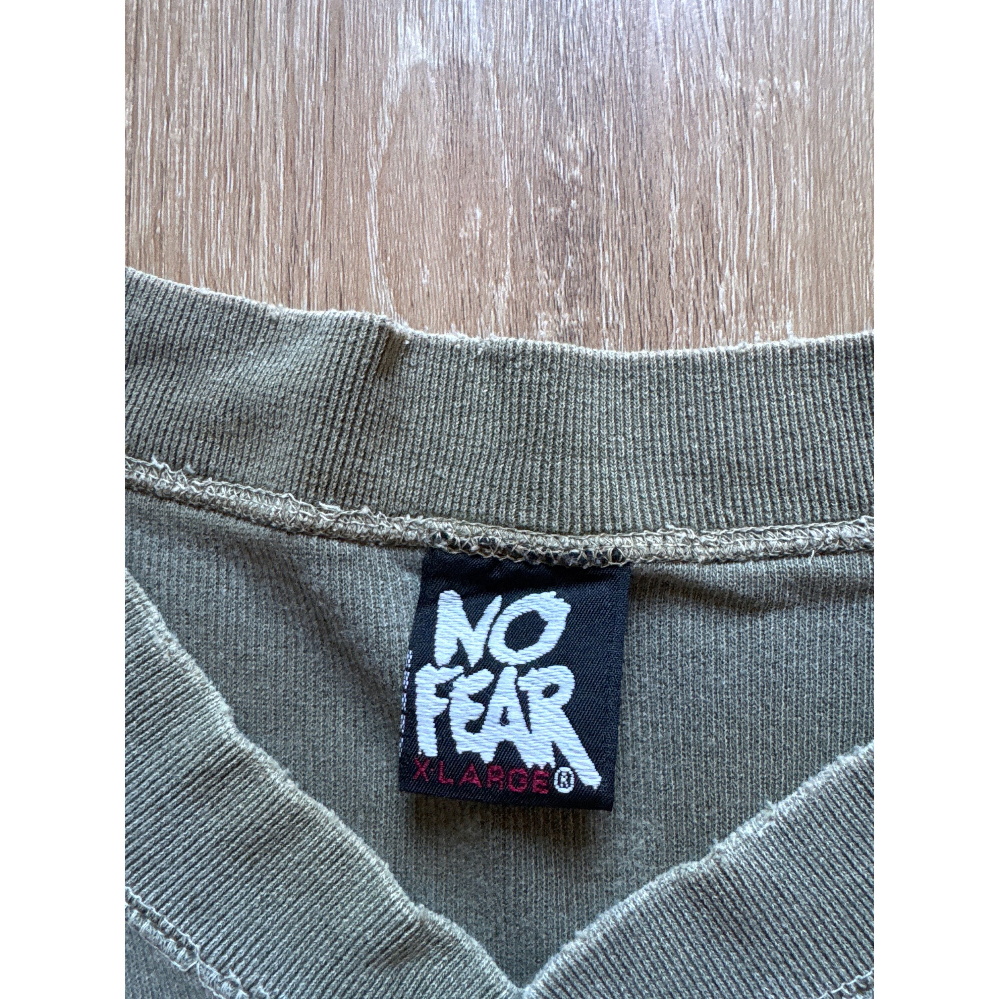 Other Vintage No Fear Green Embroidered Logo Quarter Button Up Tee Size US XL / EU 56 / 4 - 3 Thumbnail