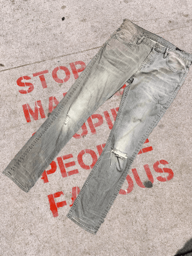 Allsaints All Saints Jeans Cigarette Fit Gray Denim Pants Slim Casual Size US 33 - 1 Thumbnail