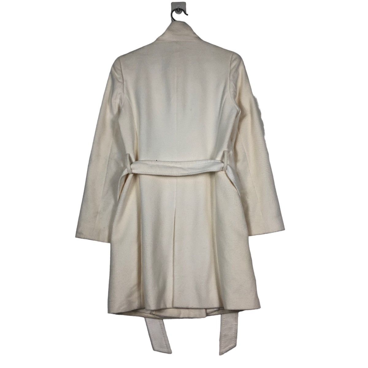 Japanese Brand 🔥Rich Pearl White Wool Long Jacket Ined Angora Japan Made Size US M / EU 48-50 / 2 - 8 Thumbnail