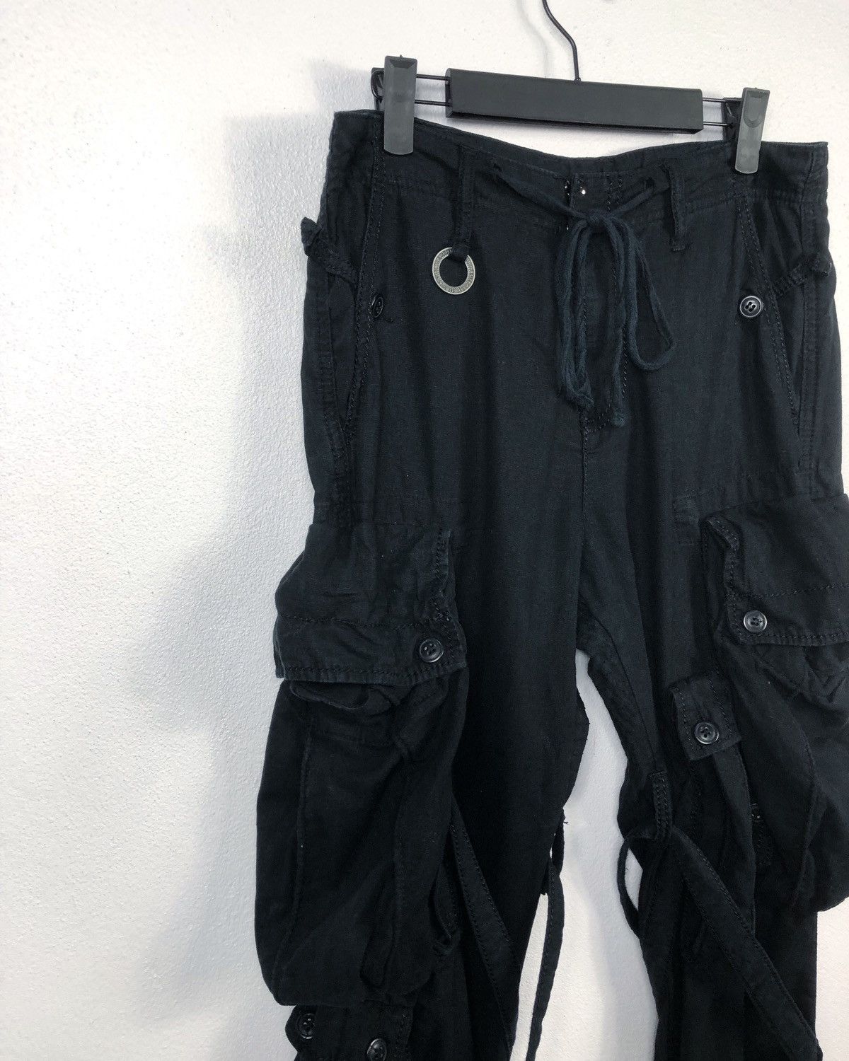 BUFFALO BOBS Rare Buffalo Bobs Noir Punk Bondage Cargo Pants Size US 30 / EU 46 - 3 Thumbnail