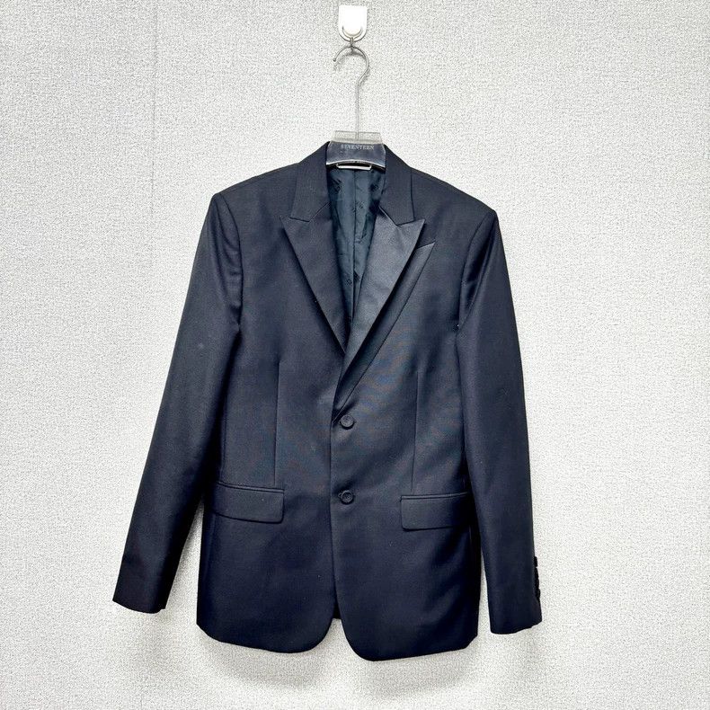 Dior Dior Black gun collar wool suit Size 46R - 1 Thumbnail