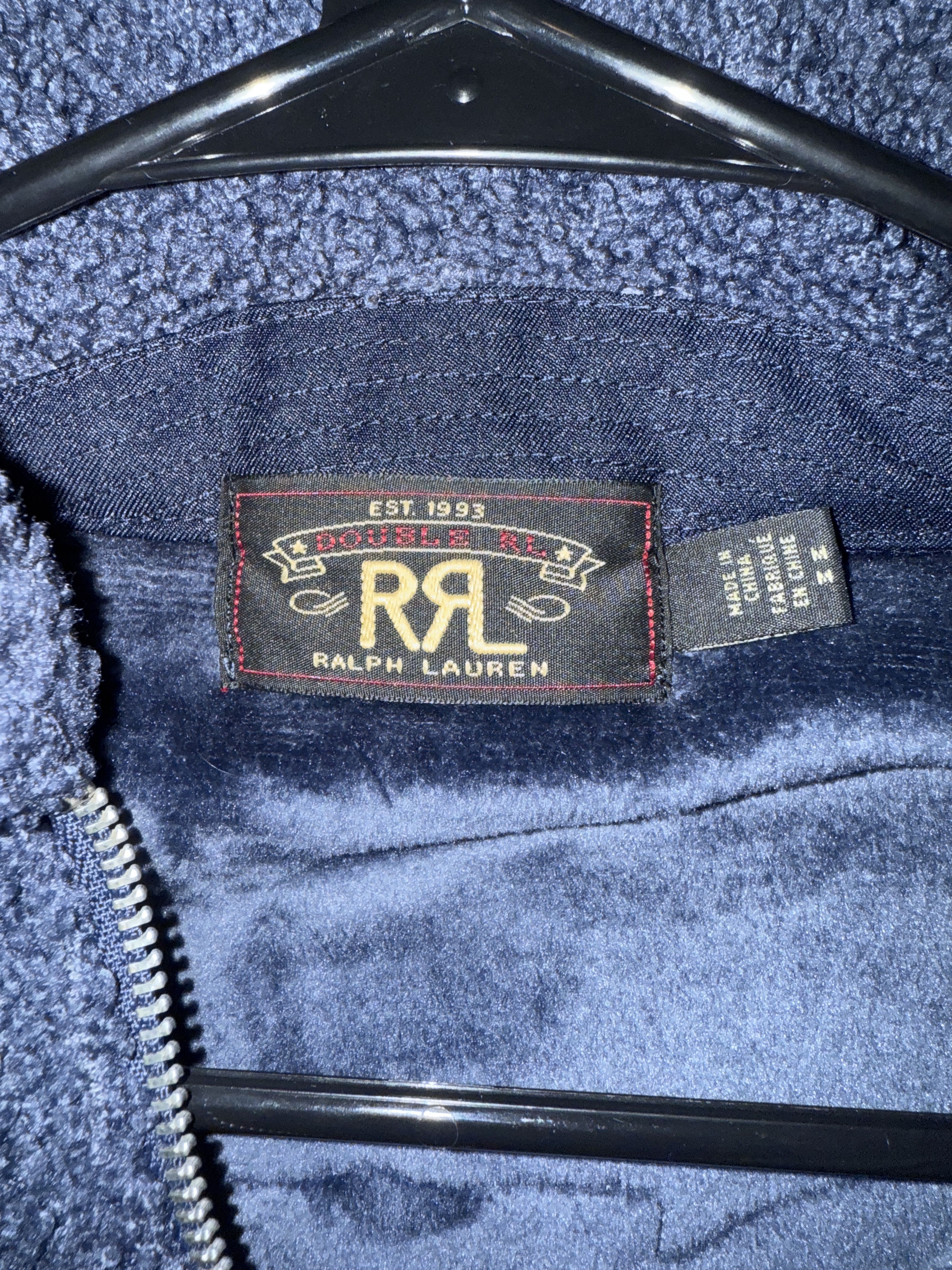 RRL Ralph Lauren RRL - Racing Navy Fleece Jacket Sweater Size US M / EU 48-50 / 2 - 3 Thumbnail