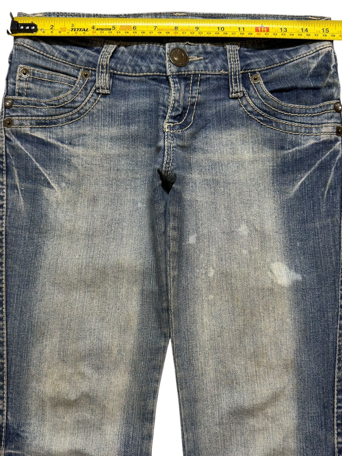 Hysteric Glamour Vintage Y2K Japanese Brand Blue Faded Wash Wide Leg Flare Size US 30 / EU 46 - 10 Thumbnail