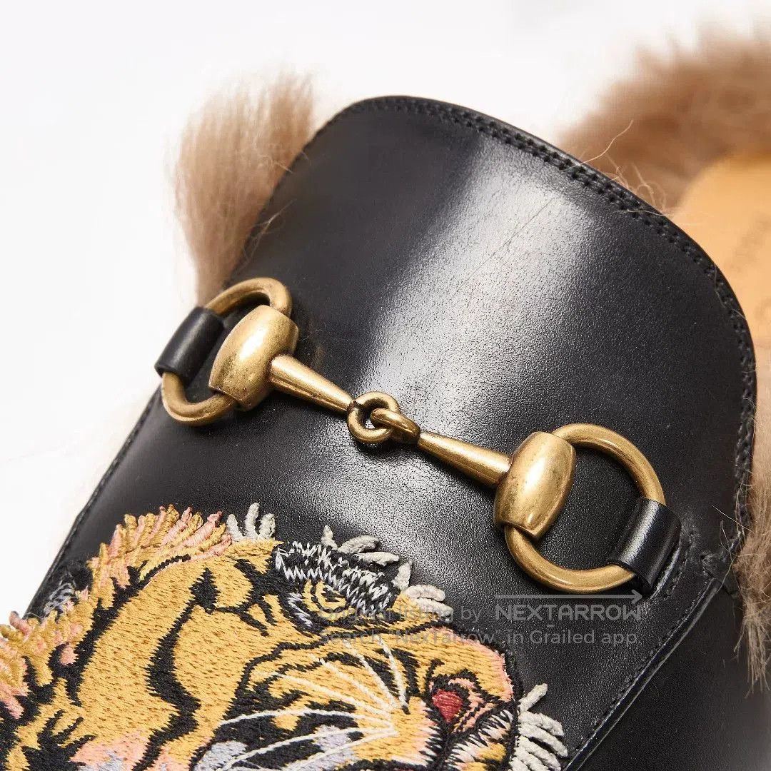 Gucci Gucci Men's Tiger Embroidery Fur Slippers. Size US 7 / EU 40 - 5 Thumbnail