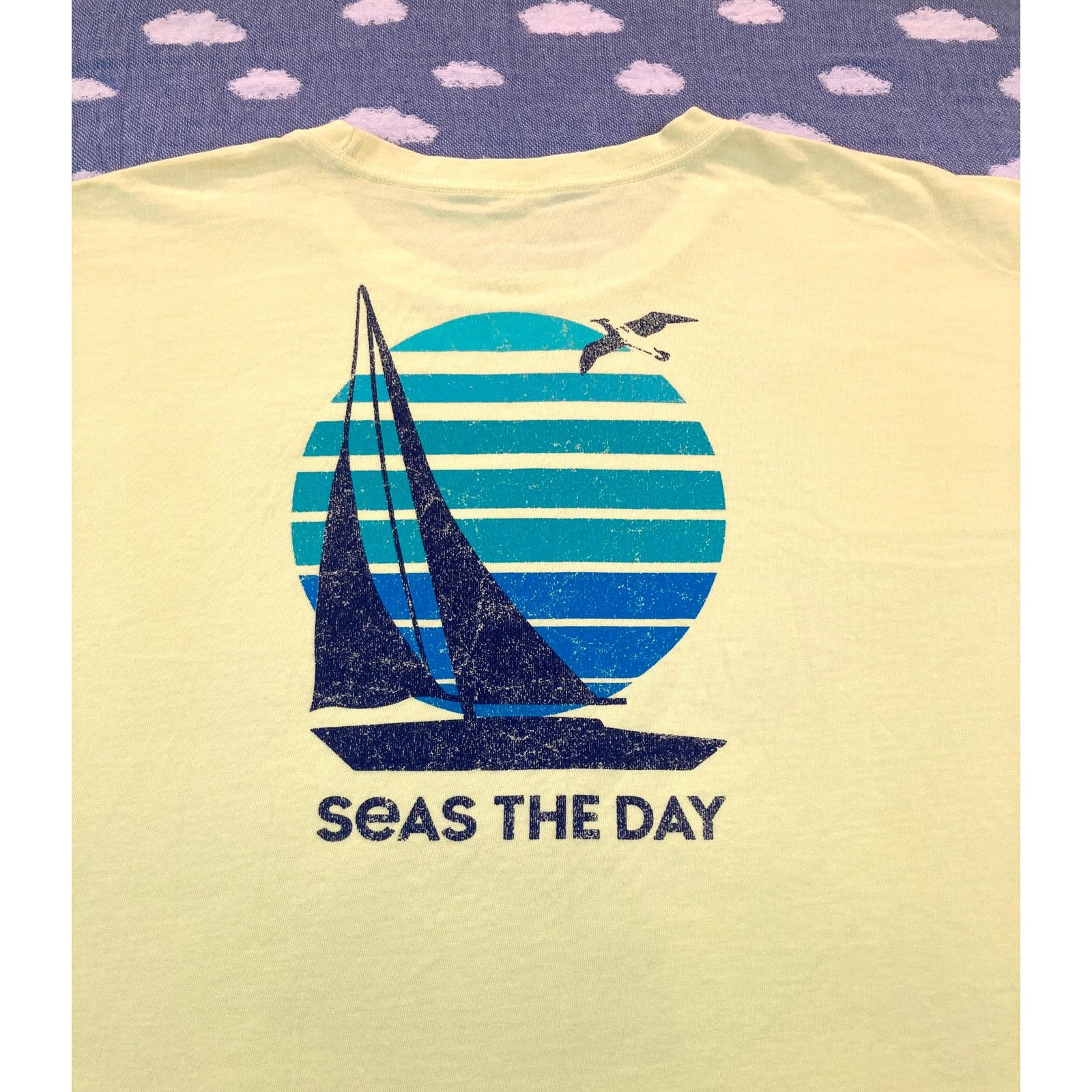 Life is Good Life is Good Seas The Day TShirt XXL Sailboat Yellow NWT 2XL Size XXL / US 16-18 / IT 52-54 - 6 Thumbnail
