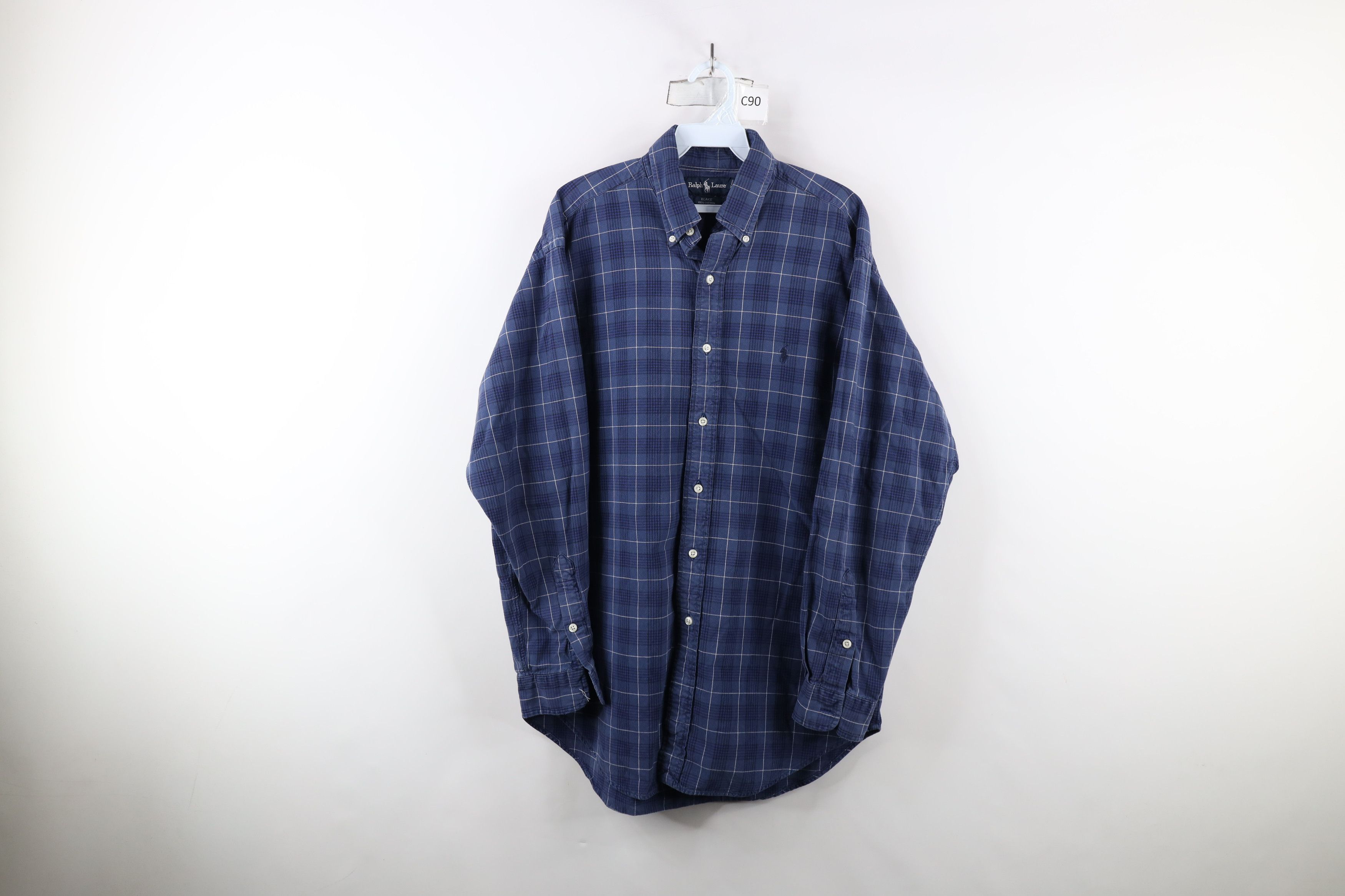 Ralph Lauren × Vintage Vintage 90s Ralph Lauren Heavyweight Collared Button Shirt Size US M / EU 48-50 / 2 - 1 Thumbnail
