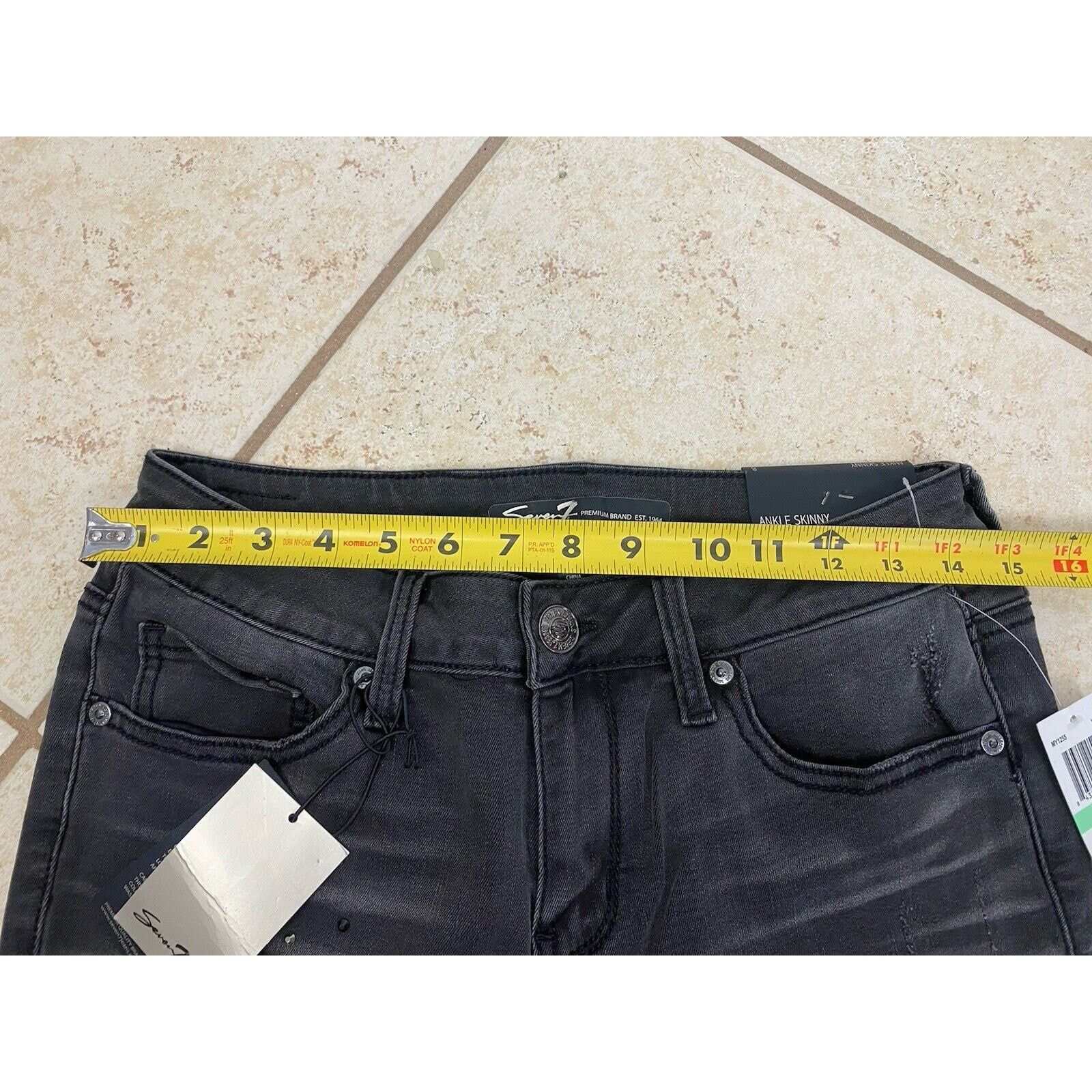 Seven 7 NWT Seven7 Jeans 8 Mid-Rise Skinny Rhinestones Stretch Size 30" / US 8 / IT 44 - 10 Thumbnail