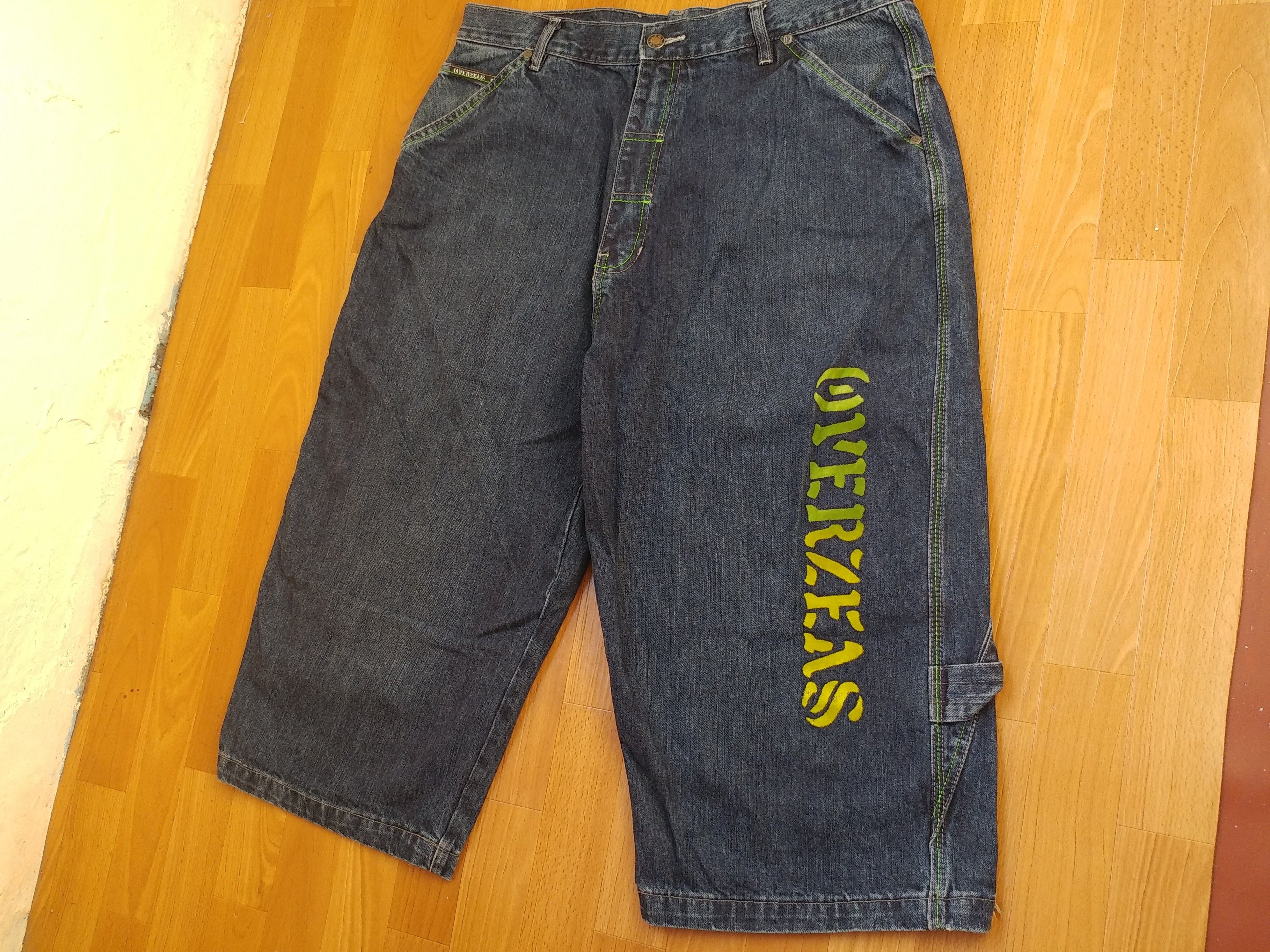 Vintage Overseas jeans shorts, vintage denim hip hop, 90s, size W 34 Size US 34 / EU 50 - 10 Thumbnail