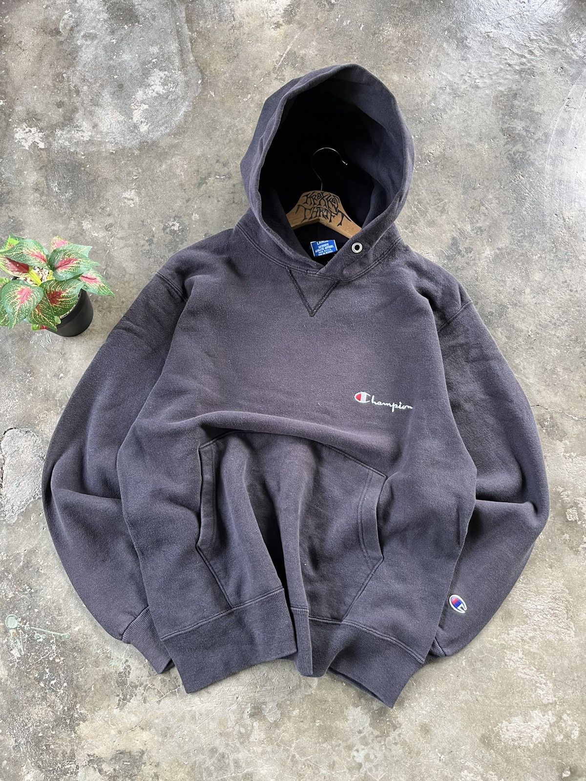 Champion × Vintage 🔥Vintage Champion Baggy Hoodie 90s USA Size US L / EU 52-54 / 3 - 1 Thumbnail