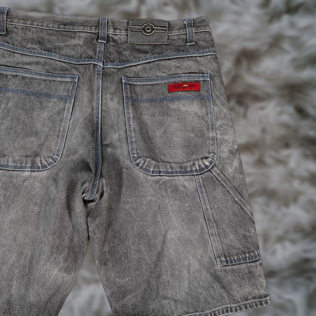 Express VINTAGE Brooklyn Xpress Denim Shorts Mens 40 Blue Faded Wash Bermuda Y2K Grunge Size US 40 / EU 56 - 1 Thumbnail