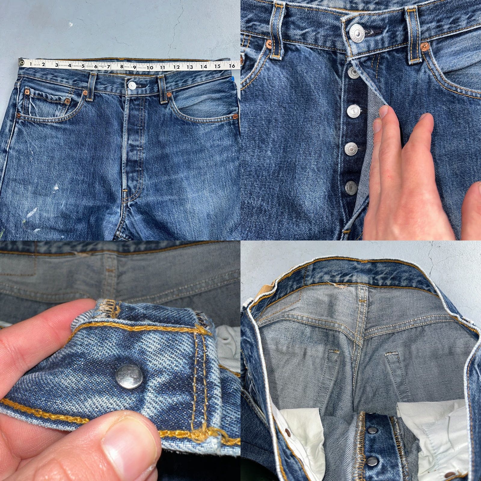 Levi's VINTAGE Levi's 501 XX Straight Leg Jeans 90s Blue Light Wash 33x36 Mens Size US 33 - 8 Thumbnail