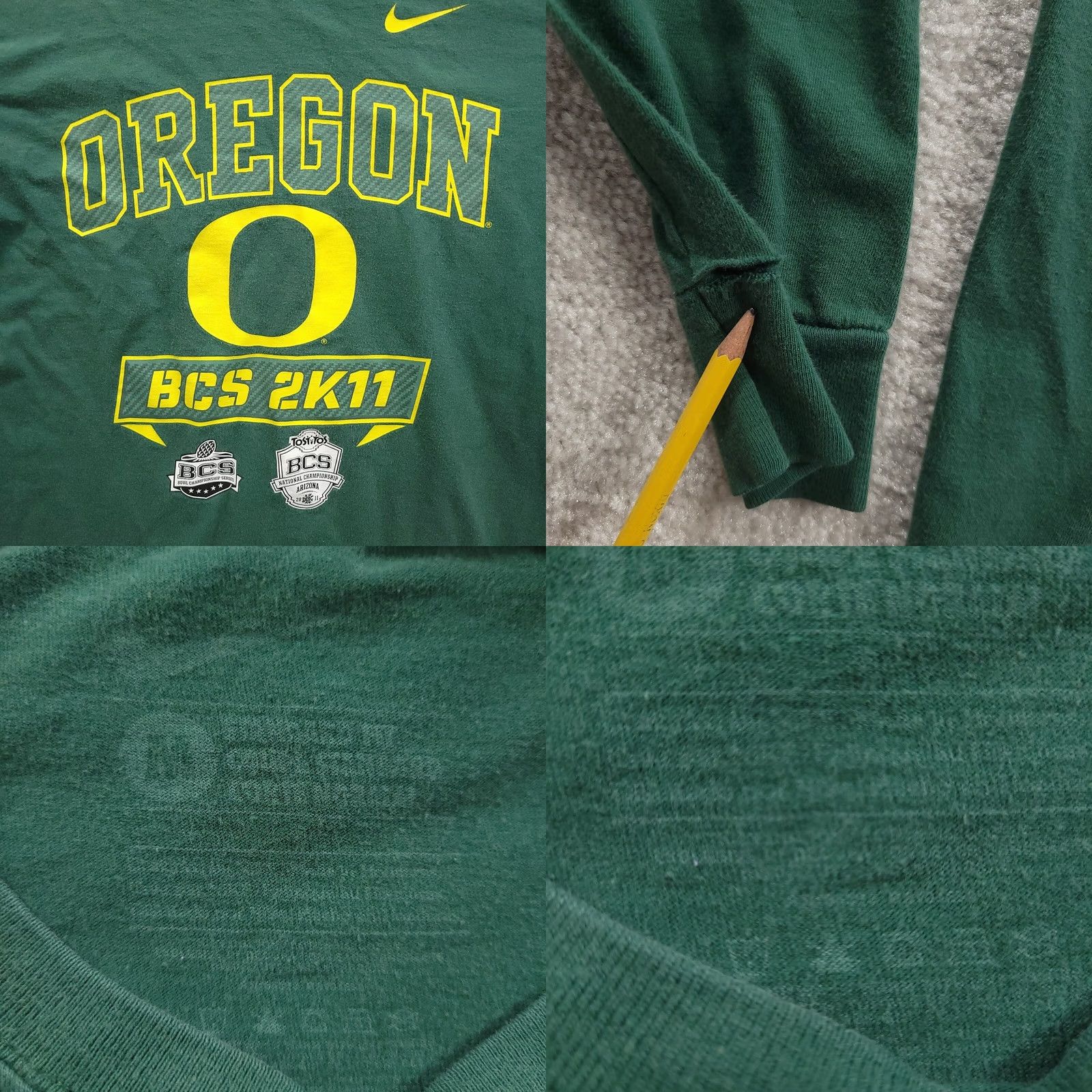 Nike Nike Oregon BCS 2K11 T-Shirt Mens Medium Green Long Sleeve Casual SEE PHOTOS Size US M / EU 48-50 / 2 - 8 Thumbnail