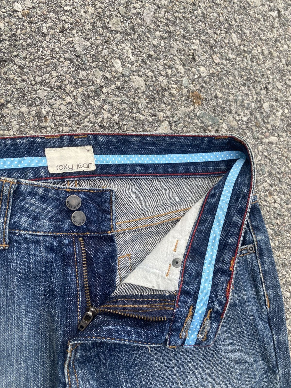 Quiksilver Iconic Y2K ROXY Repaired Flare Jeans Size 28" / US 6 / IT 42 - 14 Thumbnail