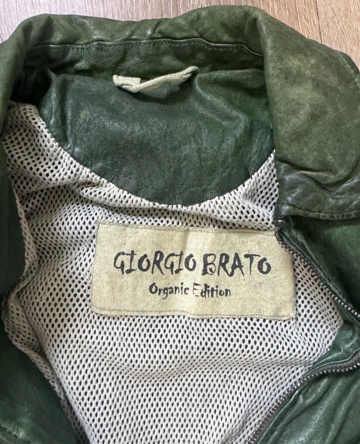 Giorgio Brato Giorgio Brato Organic Green Leather Jacket Italy Size 42 / S Size M / US 6-8 / IT 42-44 - 3 Thumbnail
