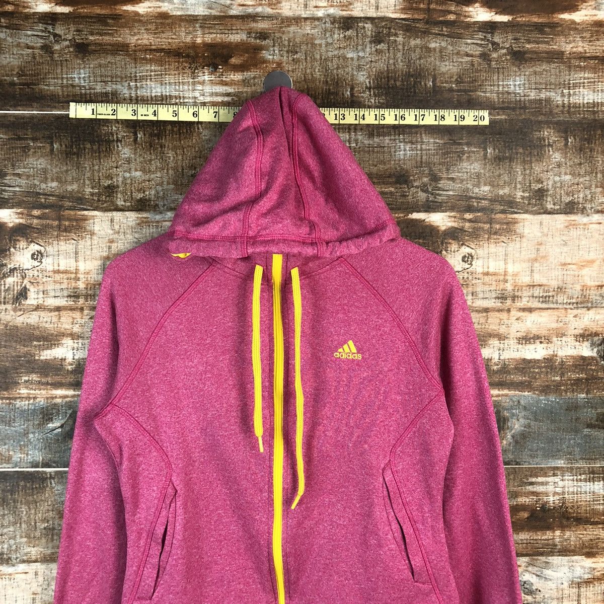 Adidas Adidas Pink Hoodie #A958 Size L / US 10 / IT 46 - 2 Thumbnail