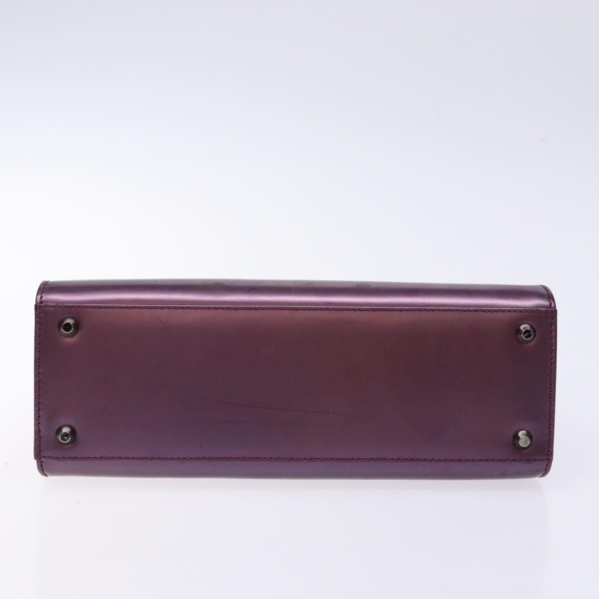 Dior DIOR Hand Bag Patent Leather Purple Size ONE SIZE - 9 Thumbnail
