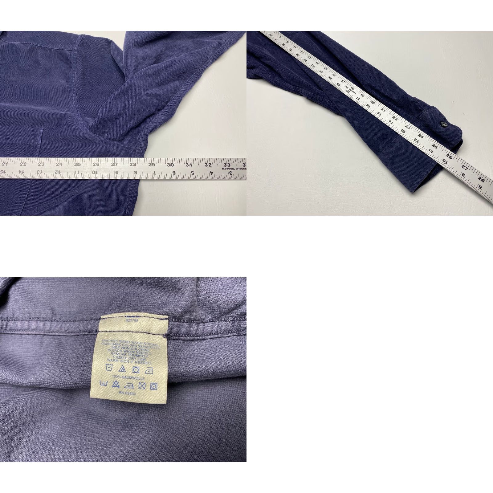 Lands' End Lands' End Corduroy Shirt Men’s 2XL Blue Long Sleeve 100% Cotton 7665 Shirt Men 2XL Blue Corduroy Outdoor 90s Theme Mens Size US XXL / EU 58 / 5 - 8 Thumbnail