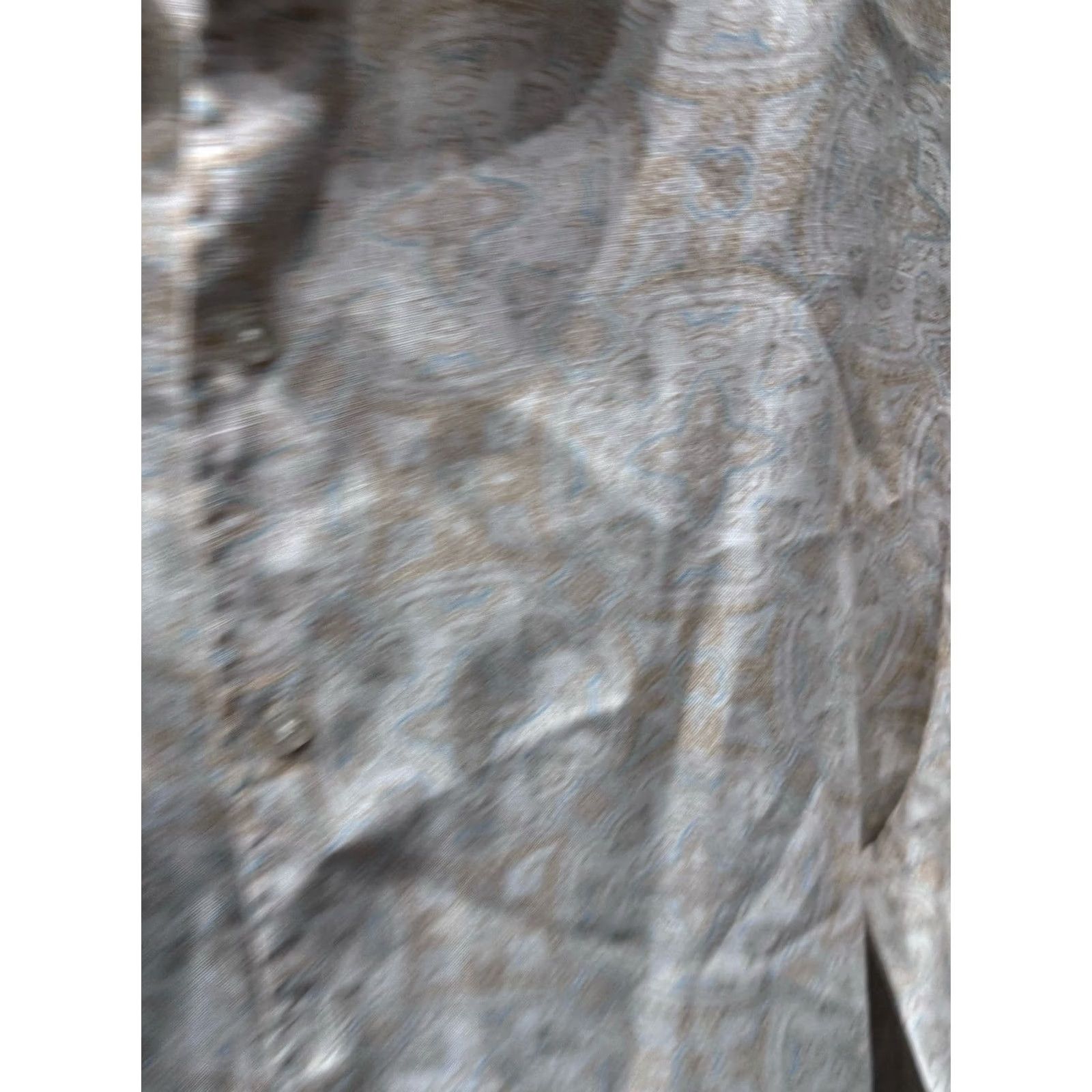 Tasso Elba Tasso ELba 100% Linen Paisley XL Shirt Men Short Sleeve Button Up Shirt Size US XL / EU 56 / 4 - 4 Thumbnail