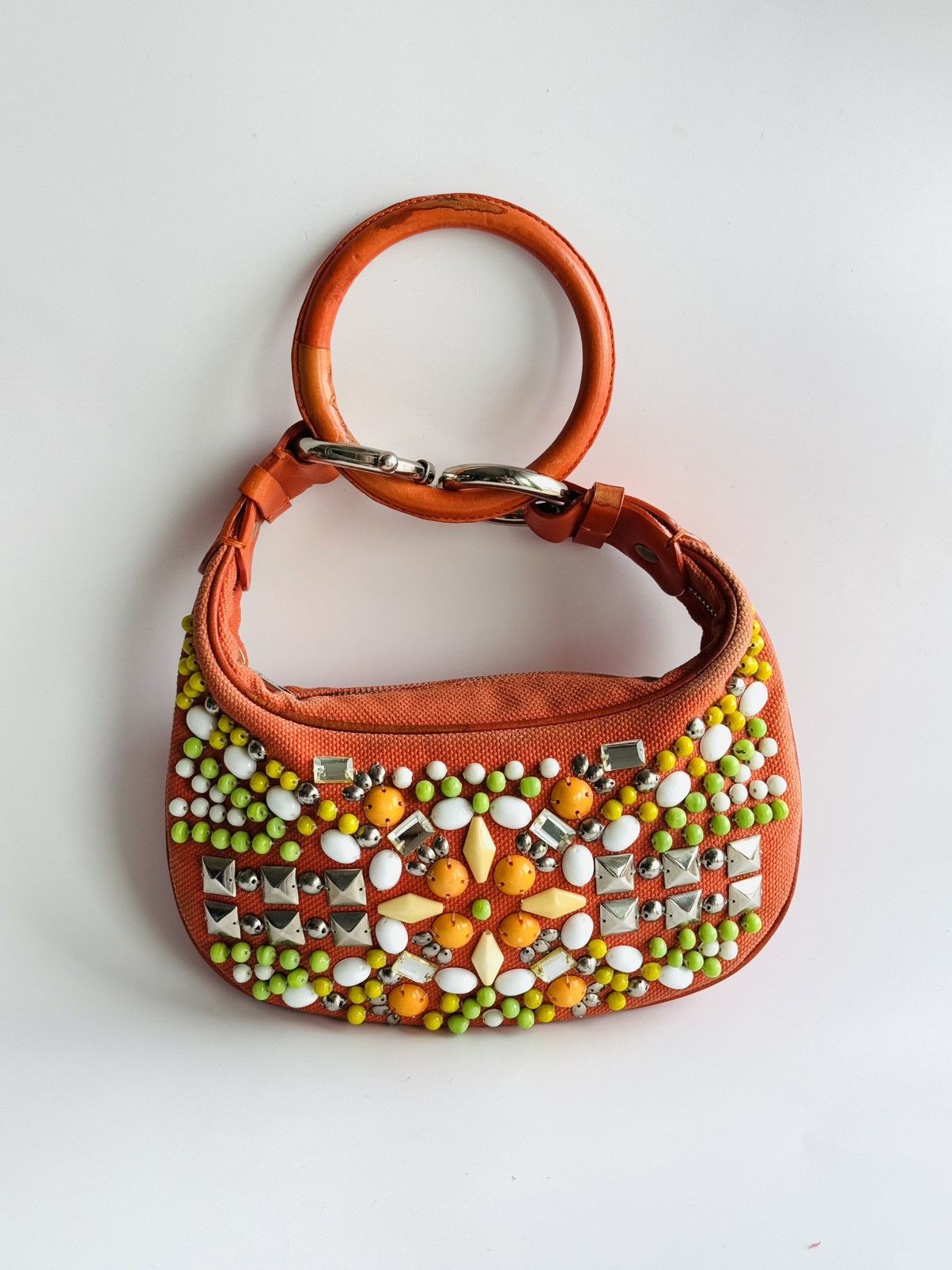 Chloe Vintage beaded Chloe Bracelet bag by Phoebe Philo orange Size ONE SIZE - 17 Thumbnail