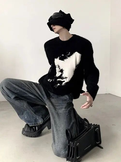 Japanese Brand × Streetwear × Vintage Street Mohair Pullover
