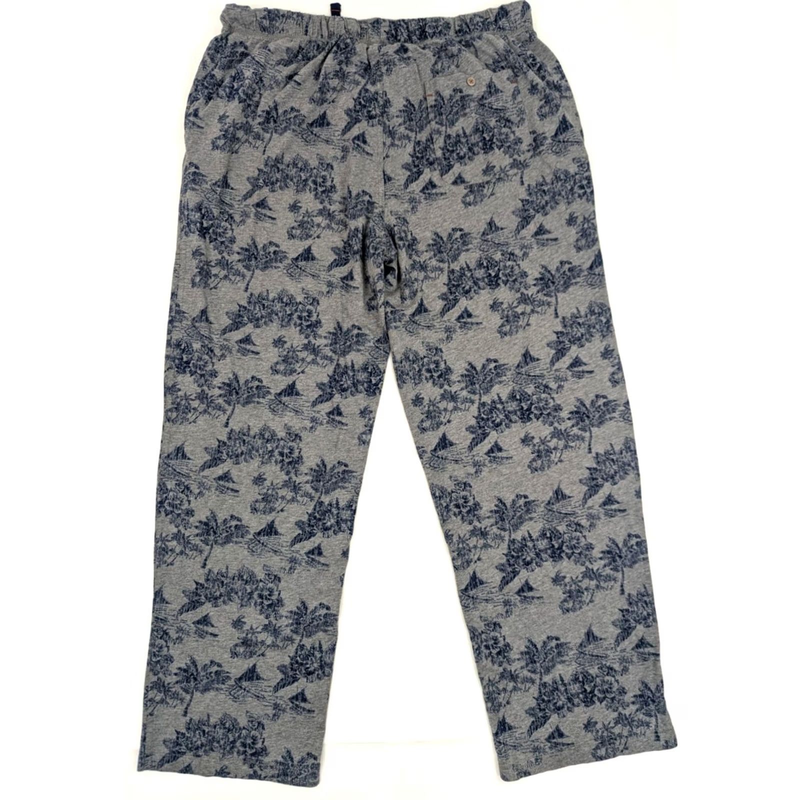 Tommy Bahama Tommy Bahama Hawaiian Tropical Lounge Pants Men XL Gray Cotton Modal Lounge Pants with Pockets Drawstring SLash Pocket 35x30 Regular Inseam 30" EUC Size US 36 / EU 52 - 8 Thumbnail