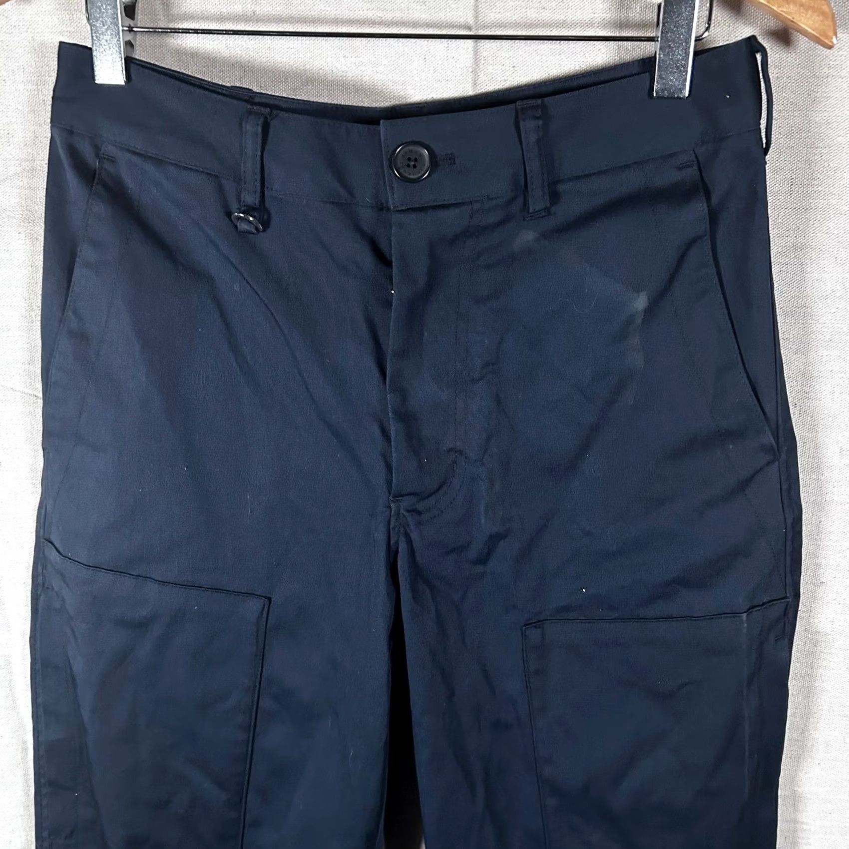 Armani Exchange Armani Exchange Mens Navy Blue Utility Cargo Pants Tapered Size 28 Zip Fly Size US 29 - 2 Thumbnail