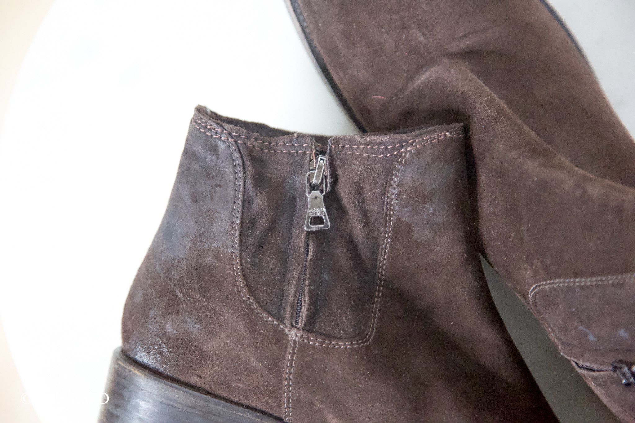 Prada Vintage Prada Women's Brown Short Suede Boots with Size Zip Size US 10 / IT 40 - 5 Thumbnail