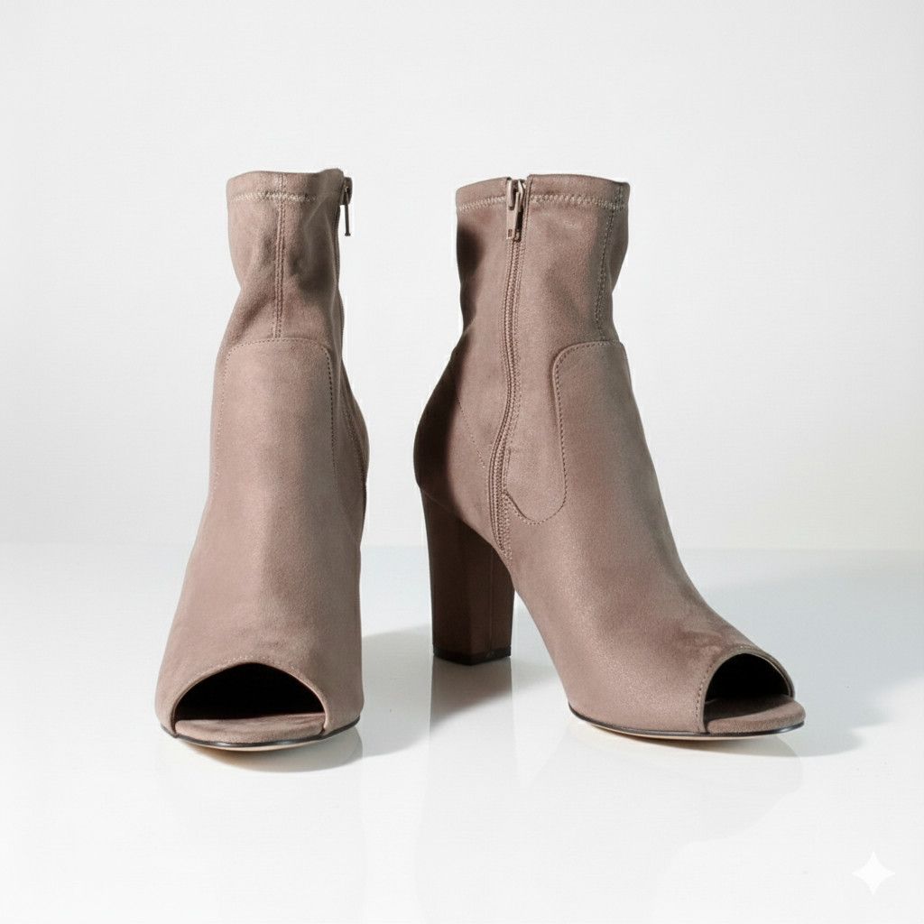Other Charlotte Russe Size 9 Booties Taupe Beige Microfiber Sretch Size US 9 / IT 39 - 1 Thumbnail