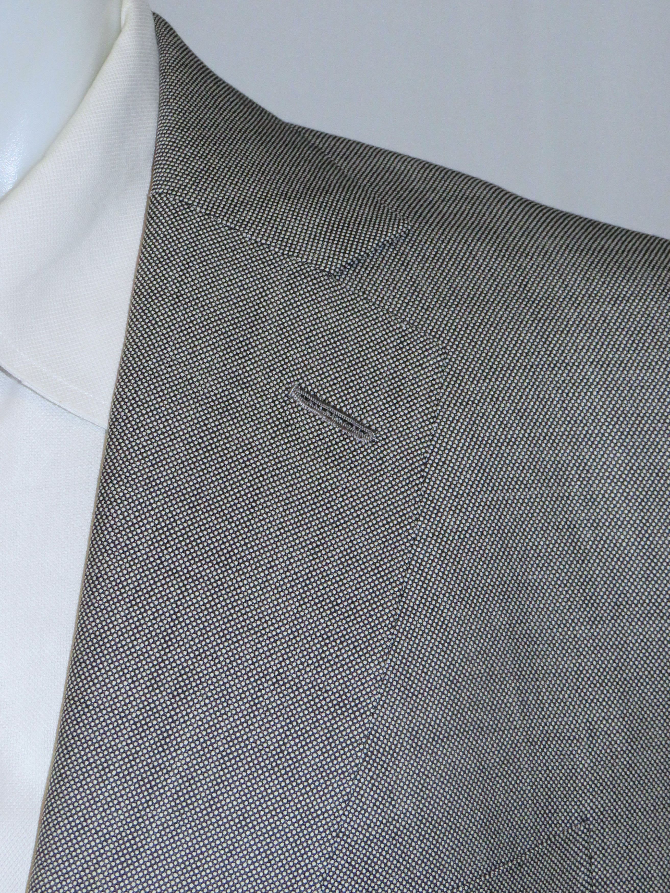 Henry Poole × Savile Row Bespoke Gray Birdseye Two Button Sport Coat Size 46R - 5 Thumbnail