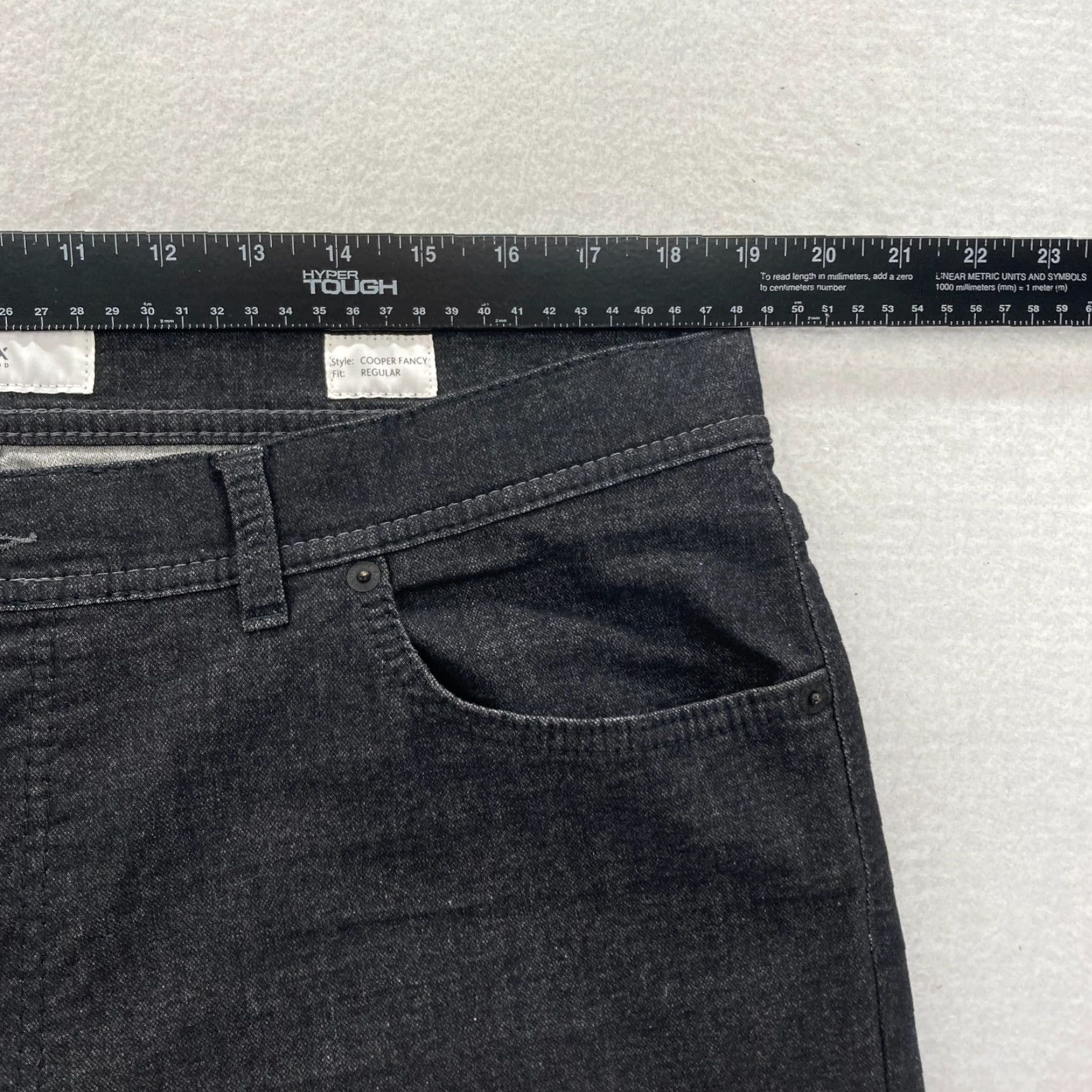 BRAX Brax Cooper Fancy Pants Mens 38x25 Black Stretch Fabric Straight Leg Chino Size US 38 / EU 54 - 7 Thumbnail
