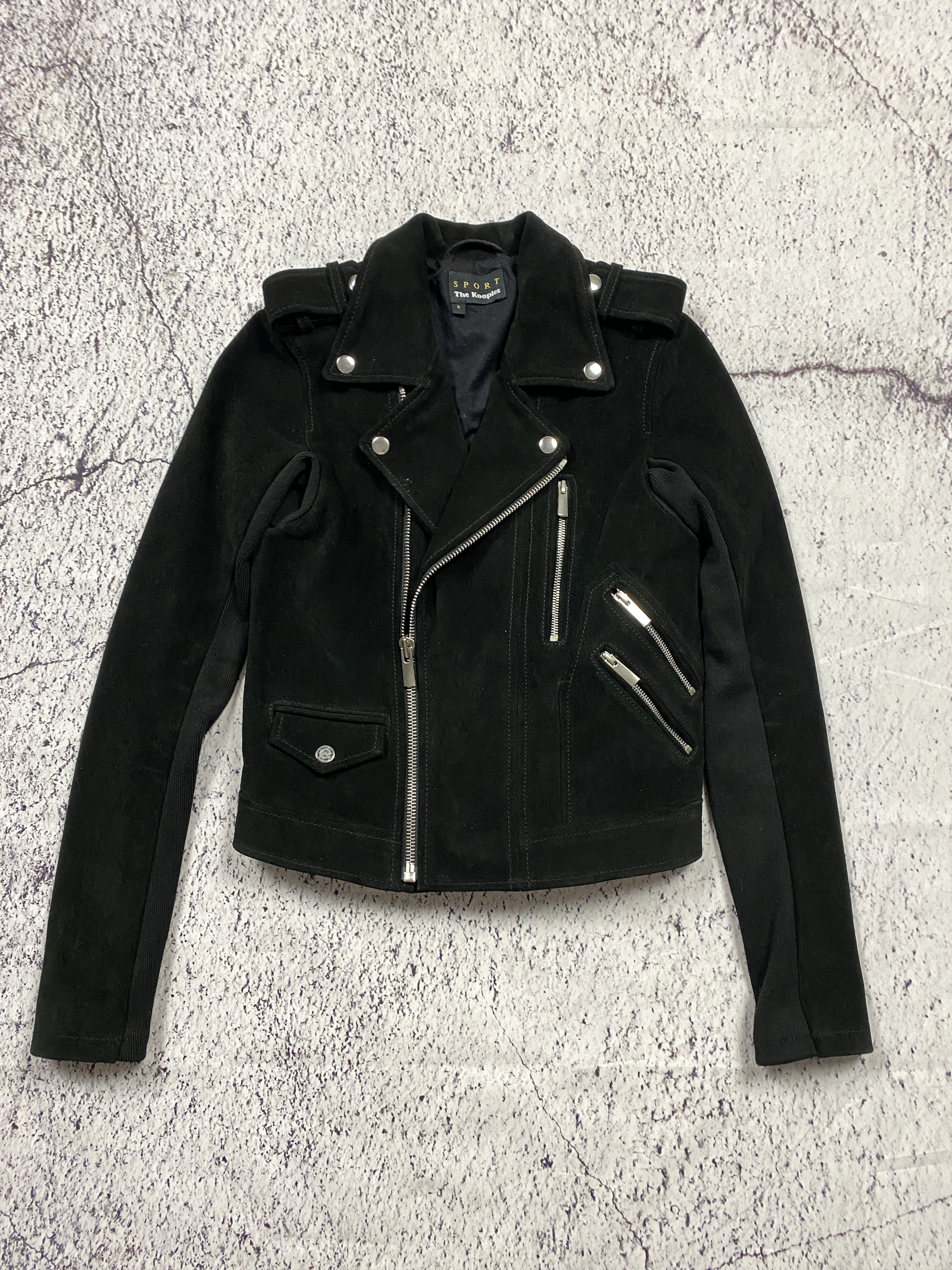 image of Send Offer The Kooples Leather Ramones Jacket Xs/xxs in Black, Women's