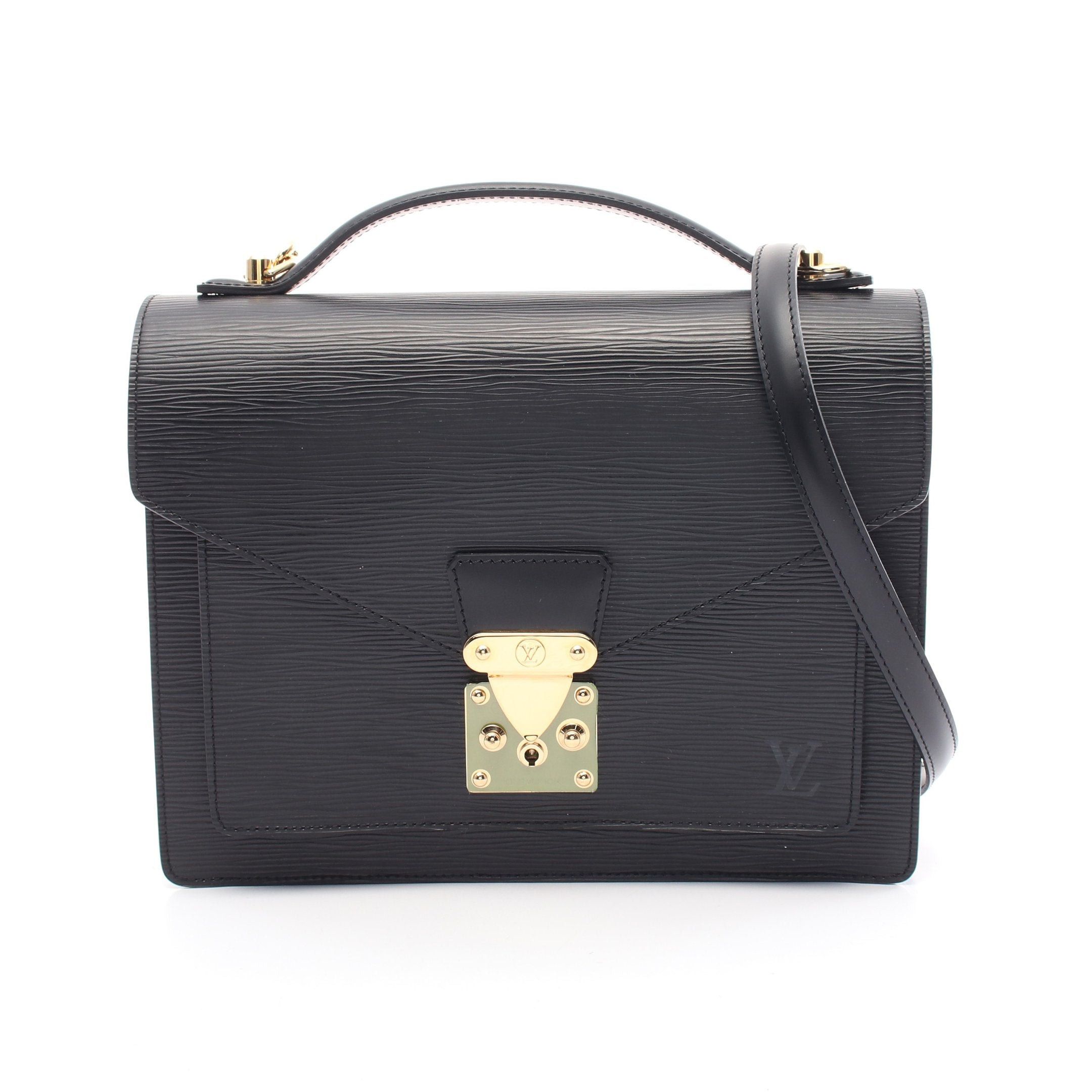 Louis Vuitton Louis Vuitton Monceau Epi Noir Handbag Leather Black Size ONE SIZE - 1 Thumbnail