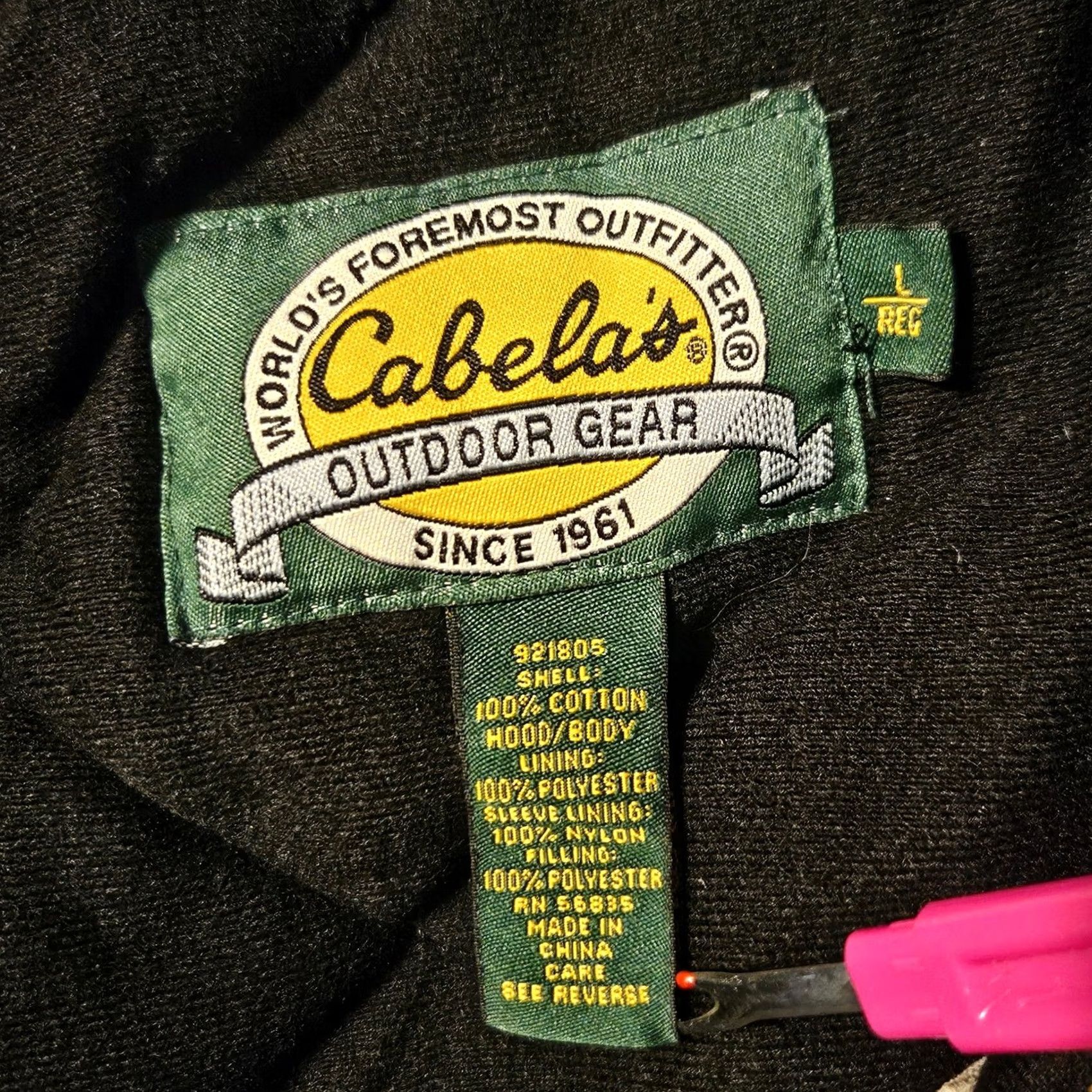 Vintage Cabelas Outdoor Gear Jacket Hooded Quilted Lined Brown Canvas Work Large Mens Size US L / EU 52-54 / 3 - 5 Thumbnail