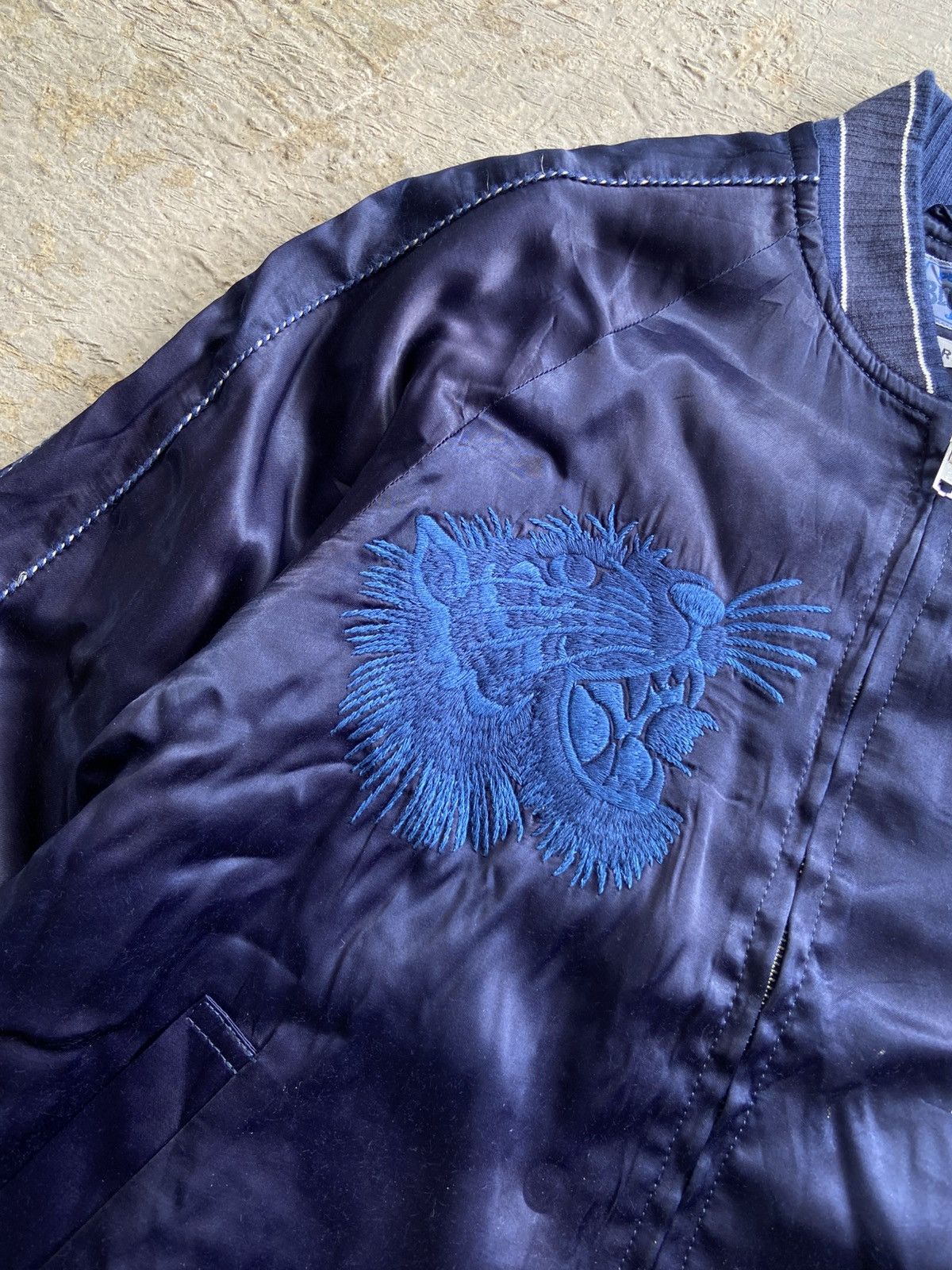 Blue Blue Japan (NWT) 2000s Blue Blue Japan - Sukajan Silk Bomber Jacket Size US M / EU 48-50 / 2 - 8 Thumbnail