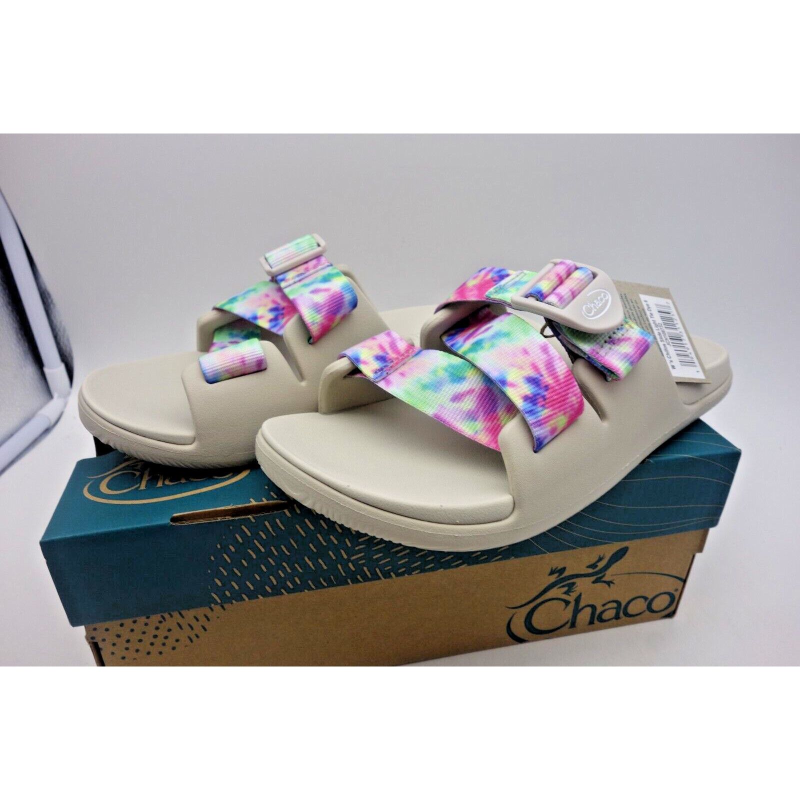 Chaco NEW Chaco Chillos Slide Light Tie Dye Comfort Sandals Slides Size US 6 / IT 36 - 2 Thumbnail