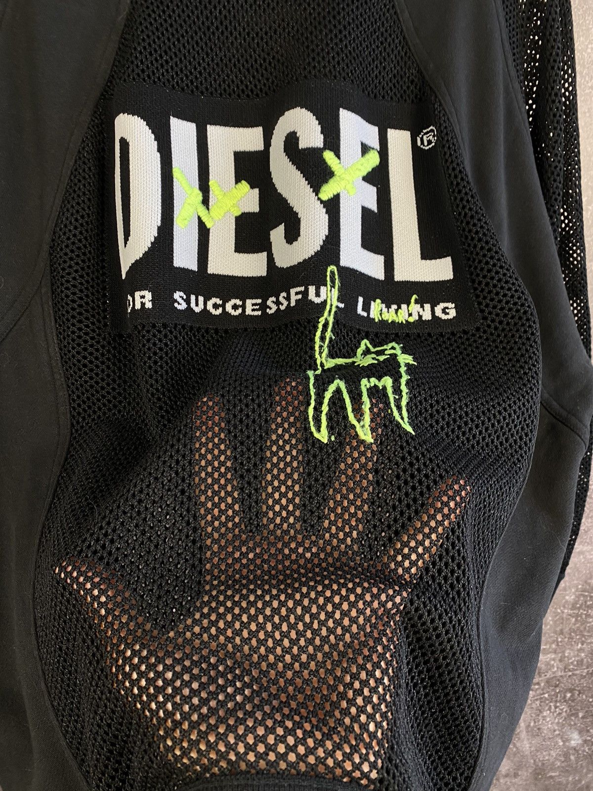 Diesel Y2K Diesel Vintage Mesh Details Sweatshirt Size XS / US 0-2 / IT 36-38 - 6 Thumbnail