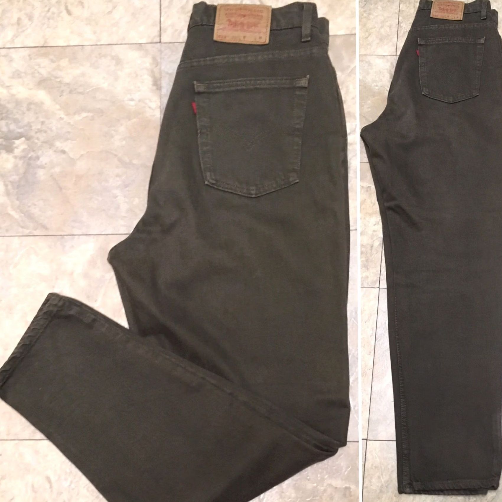 Levi's VINTAGE Levi's 512 Jeans Slim Fit Tapered Leg High Waist 16 REG 34" Waist USA Made Green 1990s Mens} Size 38" / US 16 / IT 52 - 5 Thumbnail