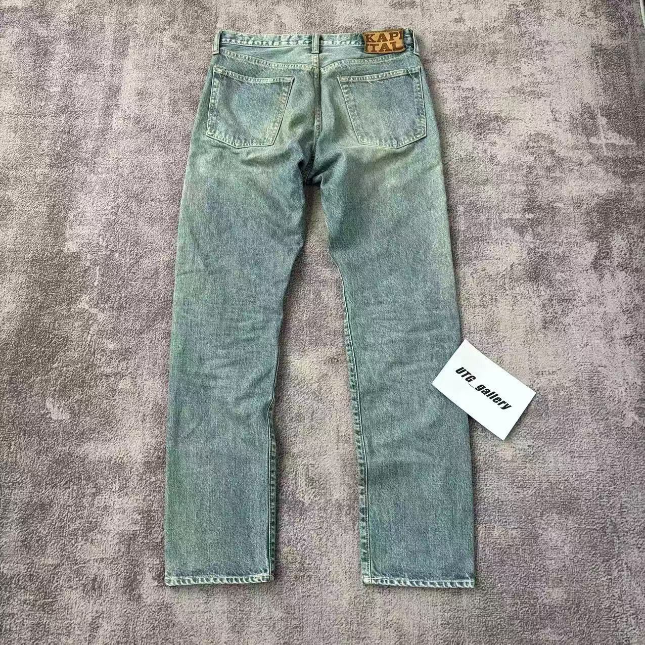 Japanese Brand Kapital Monkey Cisco Gemstone Studded Denim Jeans Size US 30 / EU 46 - 2 Thumbnail