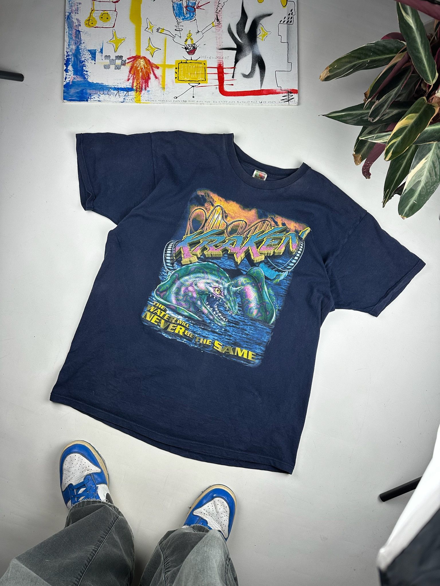Expert Horror Vintage Kraken t-shirt monster theme park roller coaster Size US XL / EU 56 / 4 - 2 Thumbnail