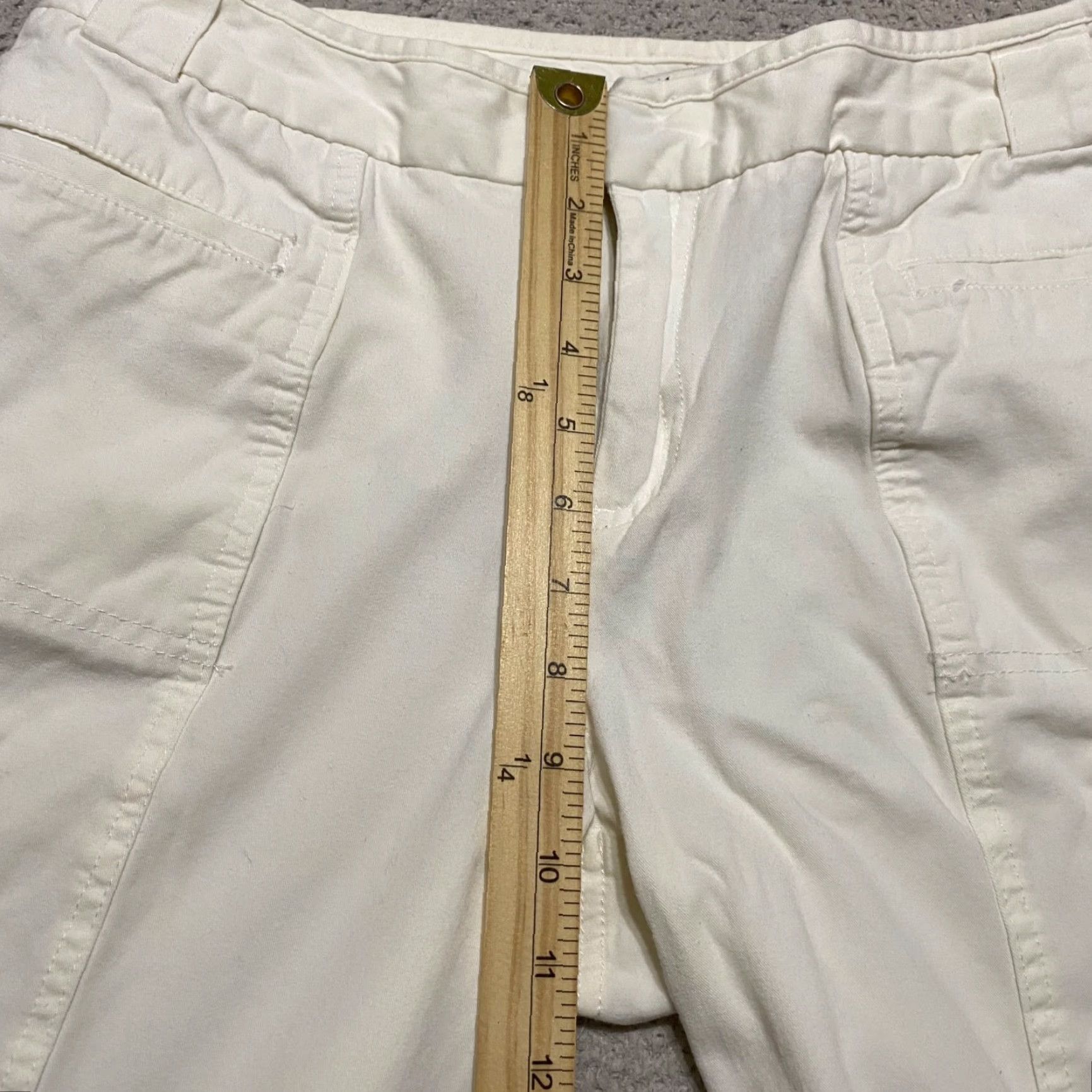 Coldwater Creek Coldwater Creek Womens Pants White Straight Capri High Rise 12 Casual Vintage? No Size 34" / US 12 / IT 48 - 7 Thumbnail