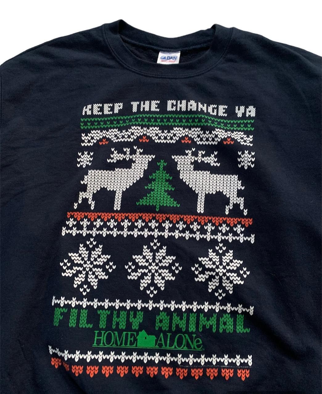 Vintage Vintage 00s Home Alone Filthy Animal Sweatshirt Size US M / EU 48-50 / 2 - 2 Thumbnail