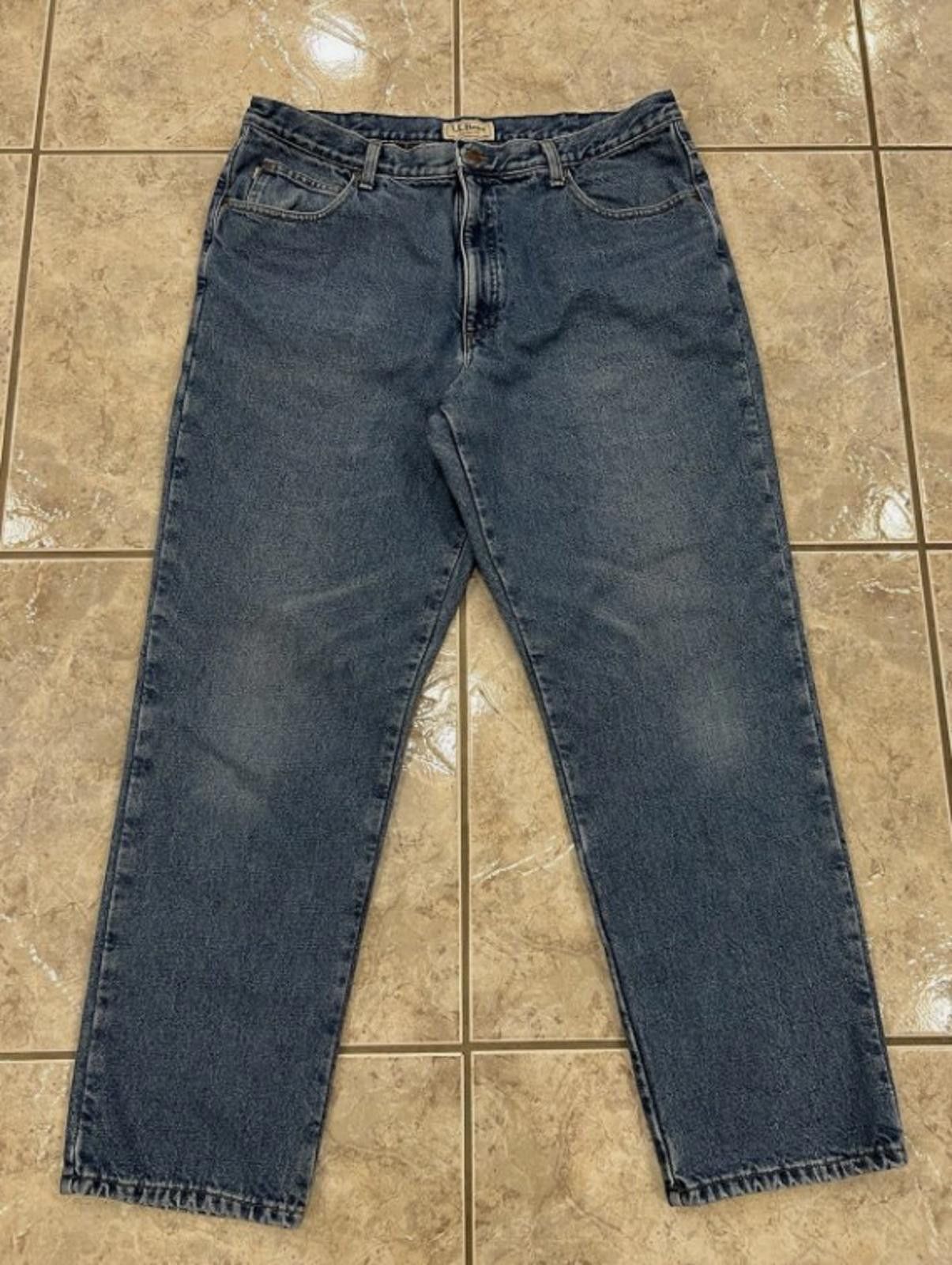 L.L. Bean L.L Bean Men's 40 X 32 in. Lined Flannel Jeans Size US 40 / EU 56 - 1 Thumbnail