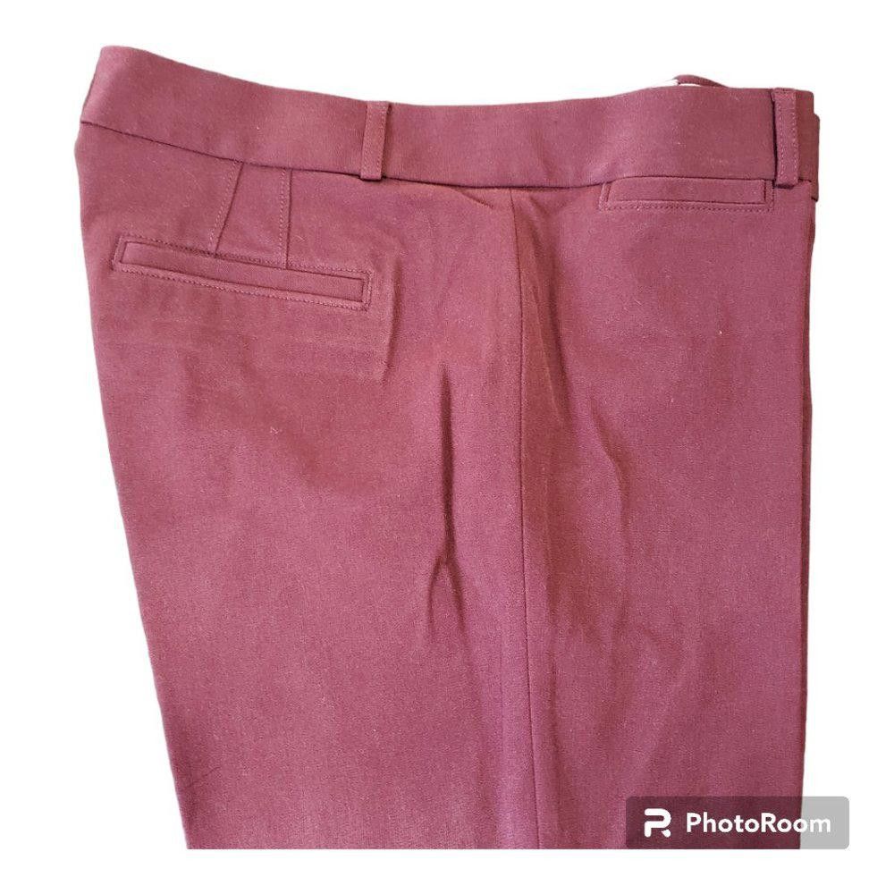 Banana Republic CT716a Banana Republic Burgundy Ladies Sloan Fit Pant 12L Size 34" / US 12 / IT 48 - 3 Thumbnail