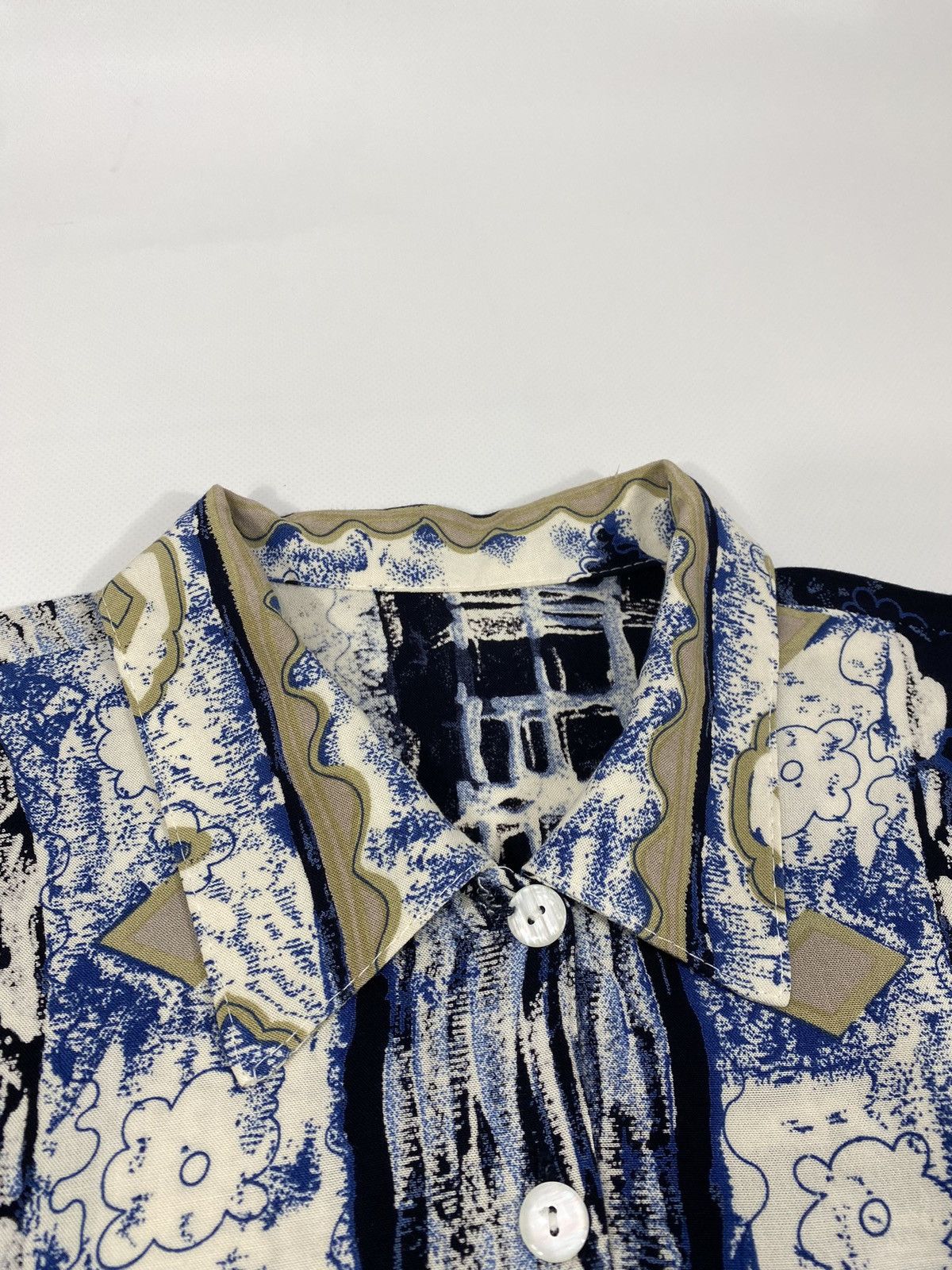 Vintage Vintage Made In France 80s 90s Crazy Abstract Party Festival Size L / US 10 / IT 46 - 3 Thumbnail