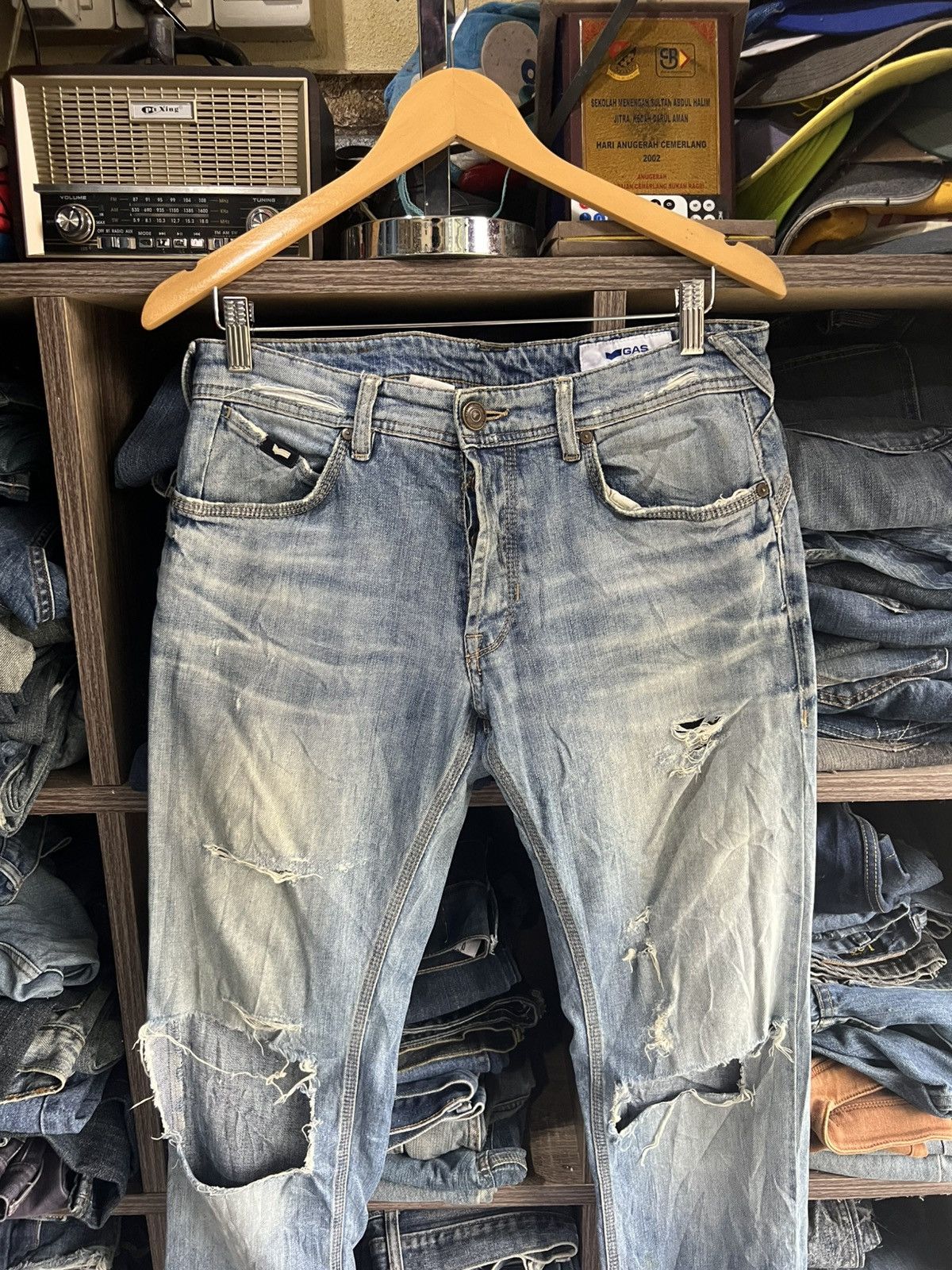 GAS 🔥Rare Gas Distressed Denim Size US 32 / EU 48 - 4 Thumbnail